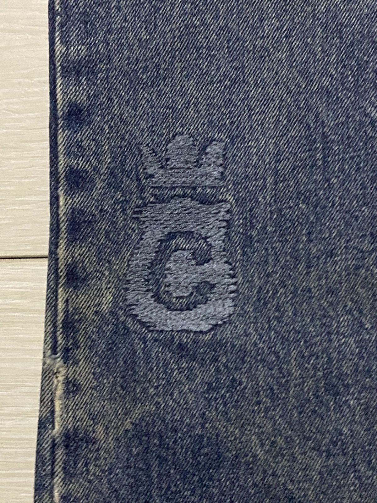 Japanese Brand MYK Vintage Y2K Flare Denim Distressed & Embroidered Size US 27 - 11 Thumbnail
