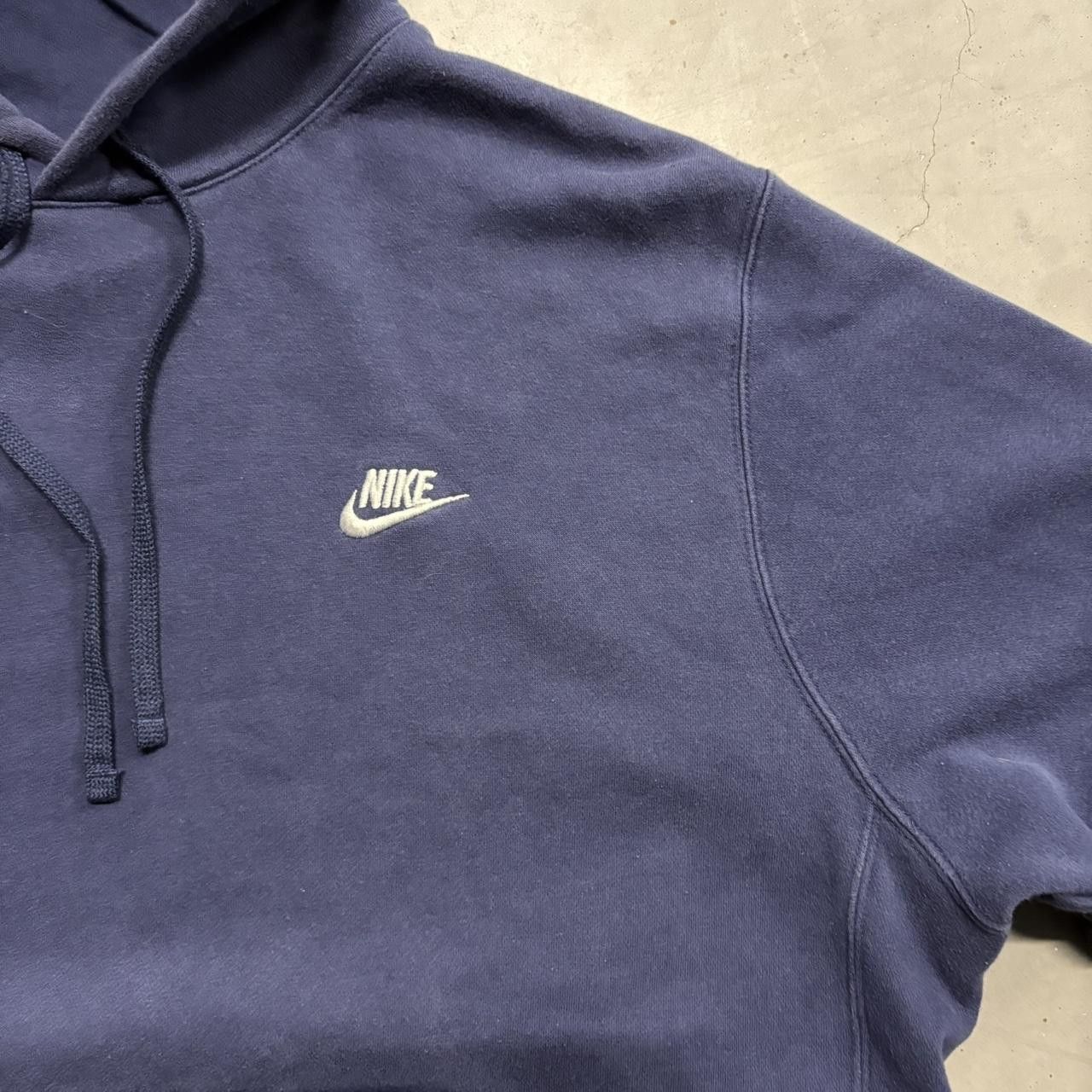 Vintage Crazy Vintage Y2K/2000s Nike Navy Blue Embroidered Logo Hoodie! Size US XL / EU 56 / 4 - 2 Thumbnail