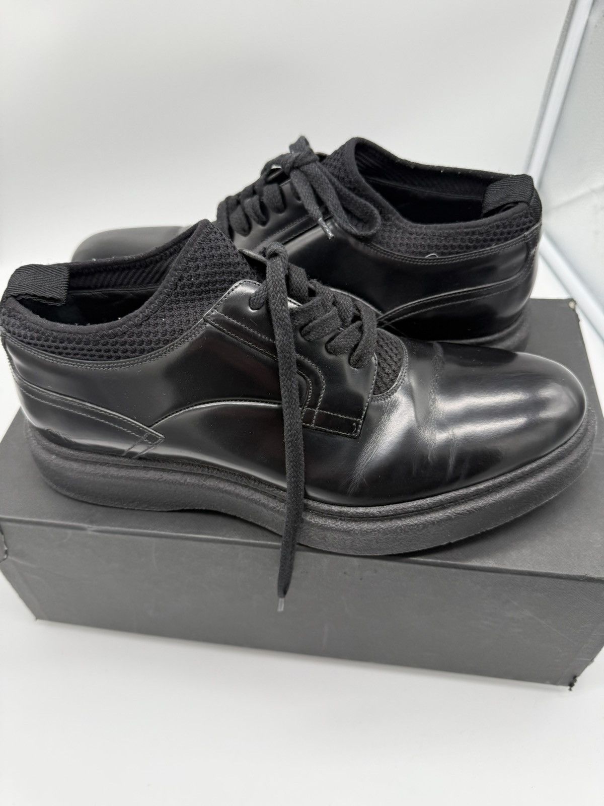 Archival Clothing Dior Homme Derby Leather Shoes Size 9 in Black, Men's