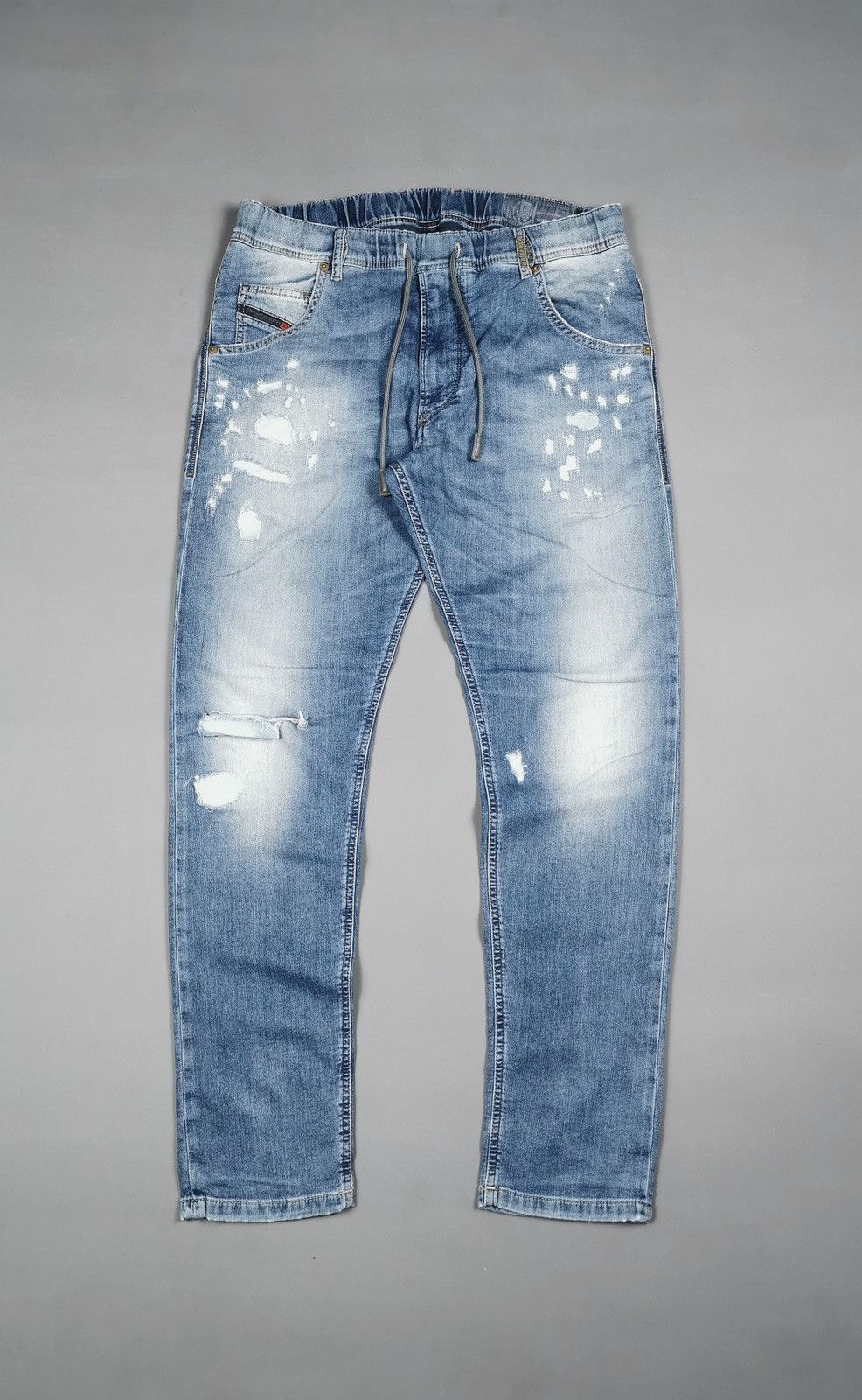 Diesel Distressed Patch Diesel Krooley-Ne Denim Sweat Pants Size US 36 / EU 52 - 3 Thumbnail