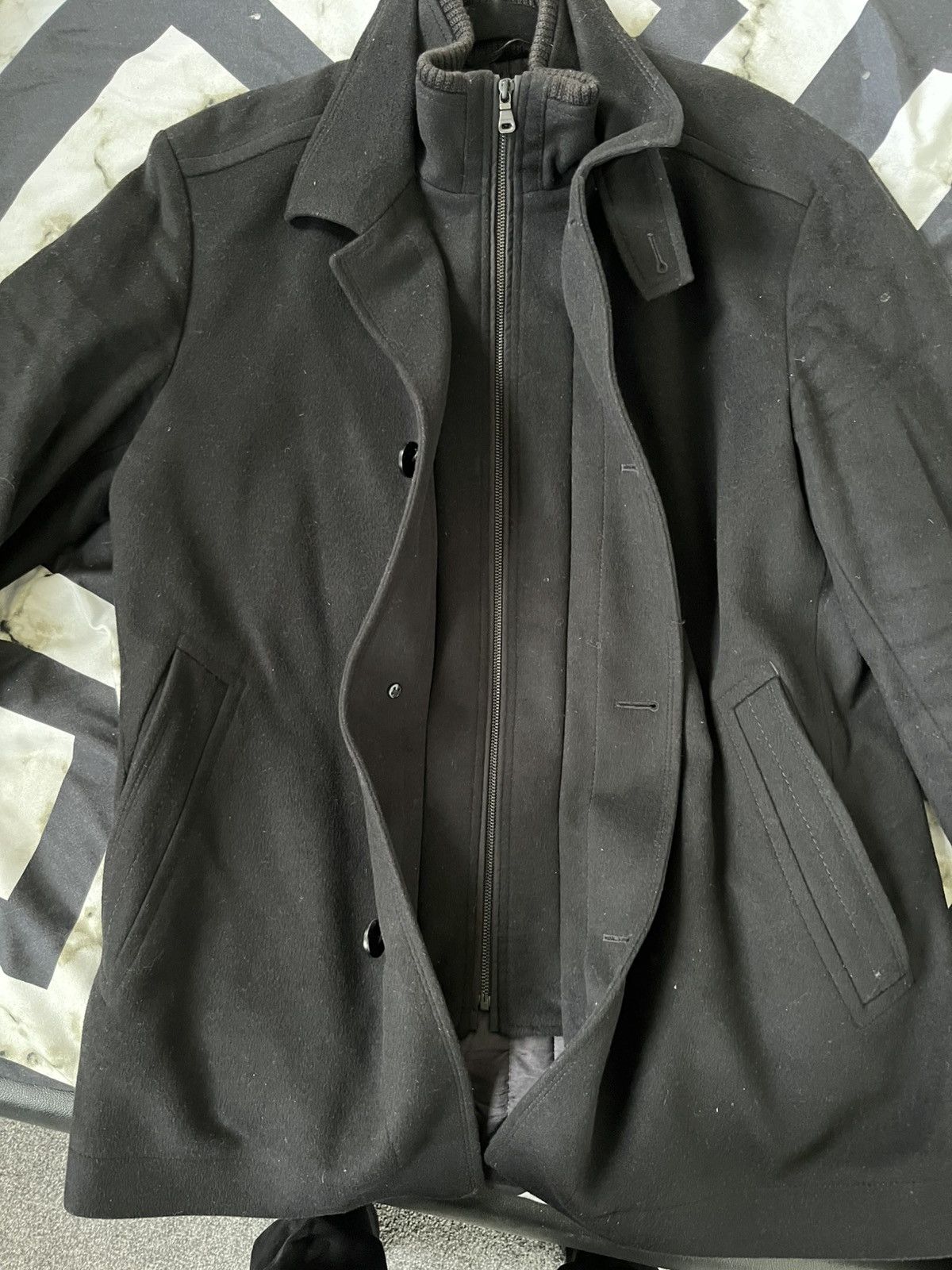 Hugo Boss Hugo Boss Cashmere Wool Coat Size M Size US M / EU 48-50 / 2 - 2 Thumbnail