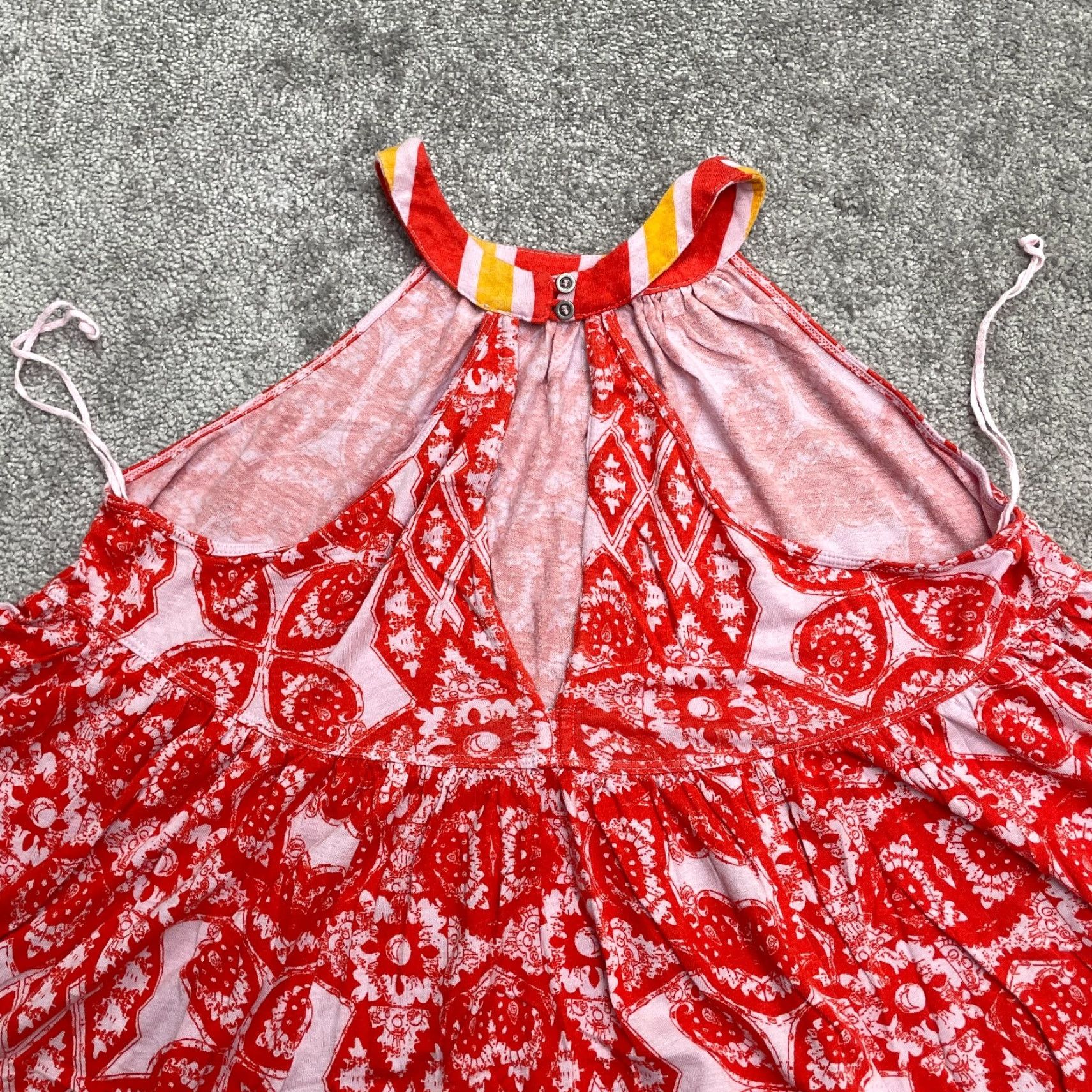 Free People Free People Paisley Halter Top Womens Small Red Racerback Casual Linen Blend Shirt Sleeveless Beach Bohemian Women XS? Size S / US 4 / IT 40 - 5 Thumbnail