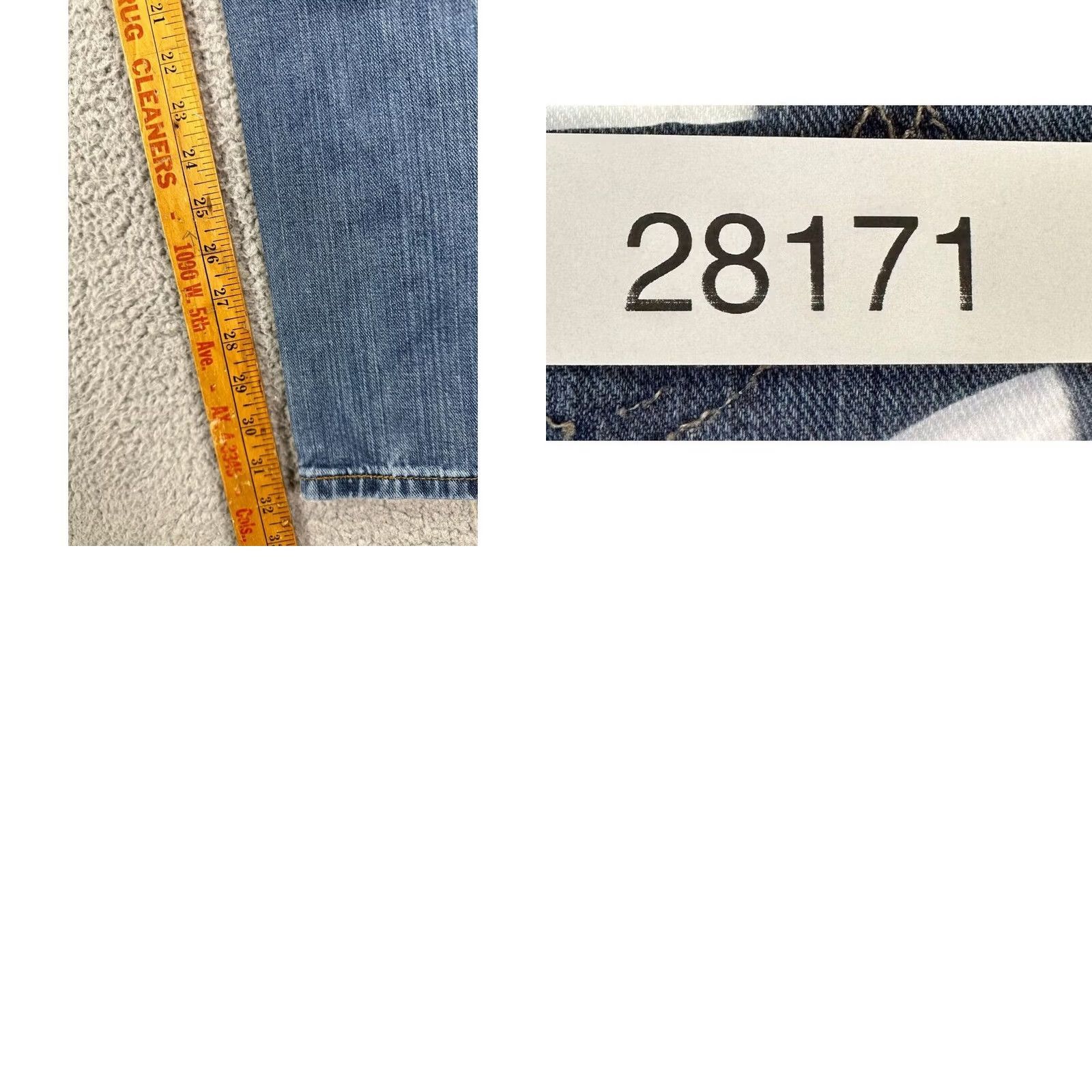 Levi's Levi's 505 Jeans Mens 36X32 Blue Distressed Regular Fit Straight Denim Red Tab Jeans Size US 36 / EU 52 - 8 Thumbnail