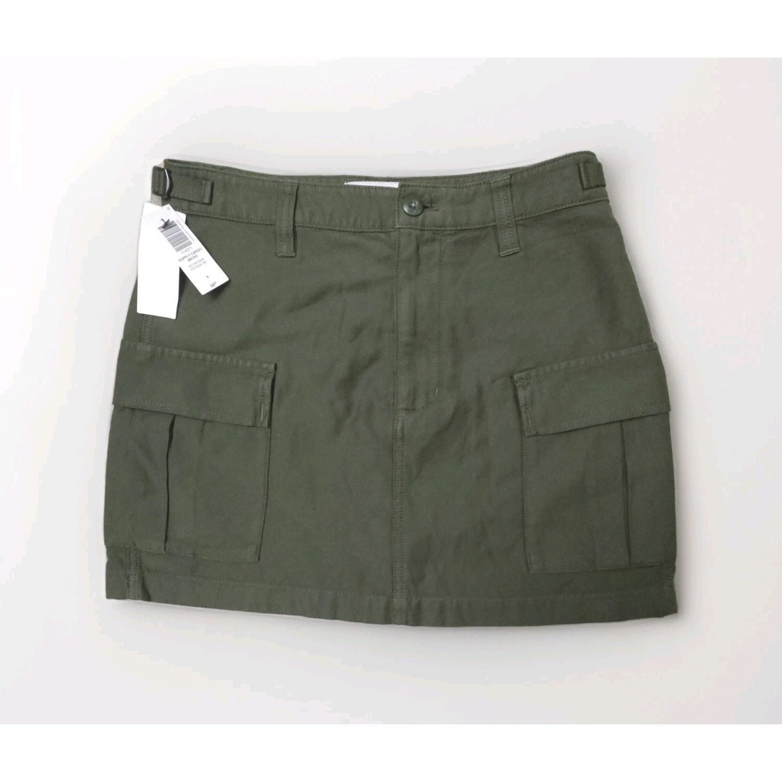 Aritzia Aritzia TNA Supply Cargo Utility Micro Mini Skirt Army Size 28" / US 6 / IT 42 - 4 Thumbnail