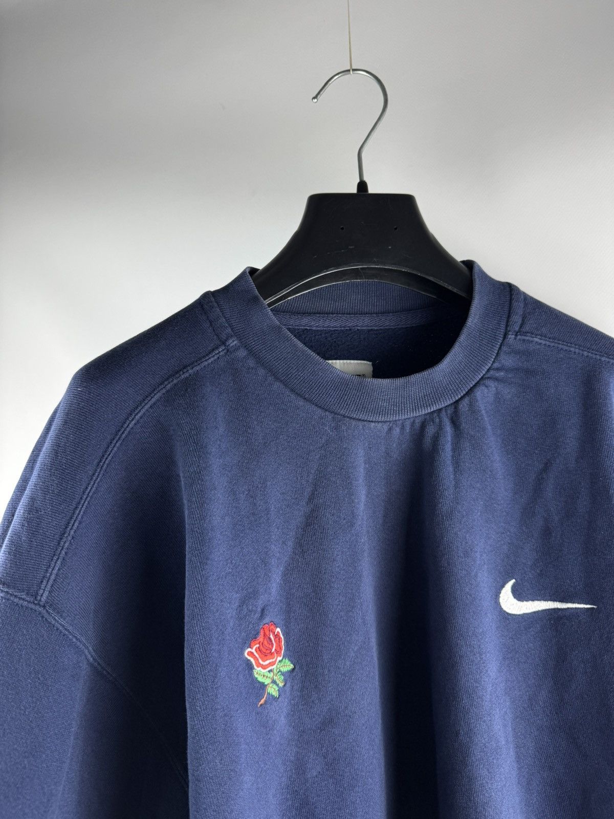 Nike Vintage 90s Nike England Sweatshirt Blue Y2K Size US M / EU 48-50 / 2 - 2 Thumbnail