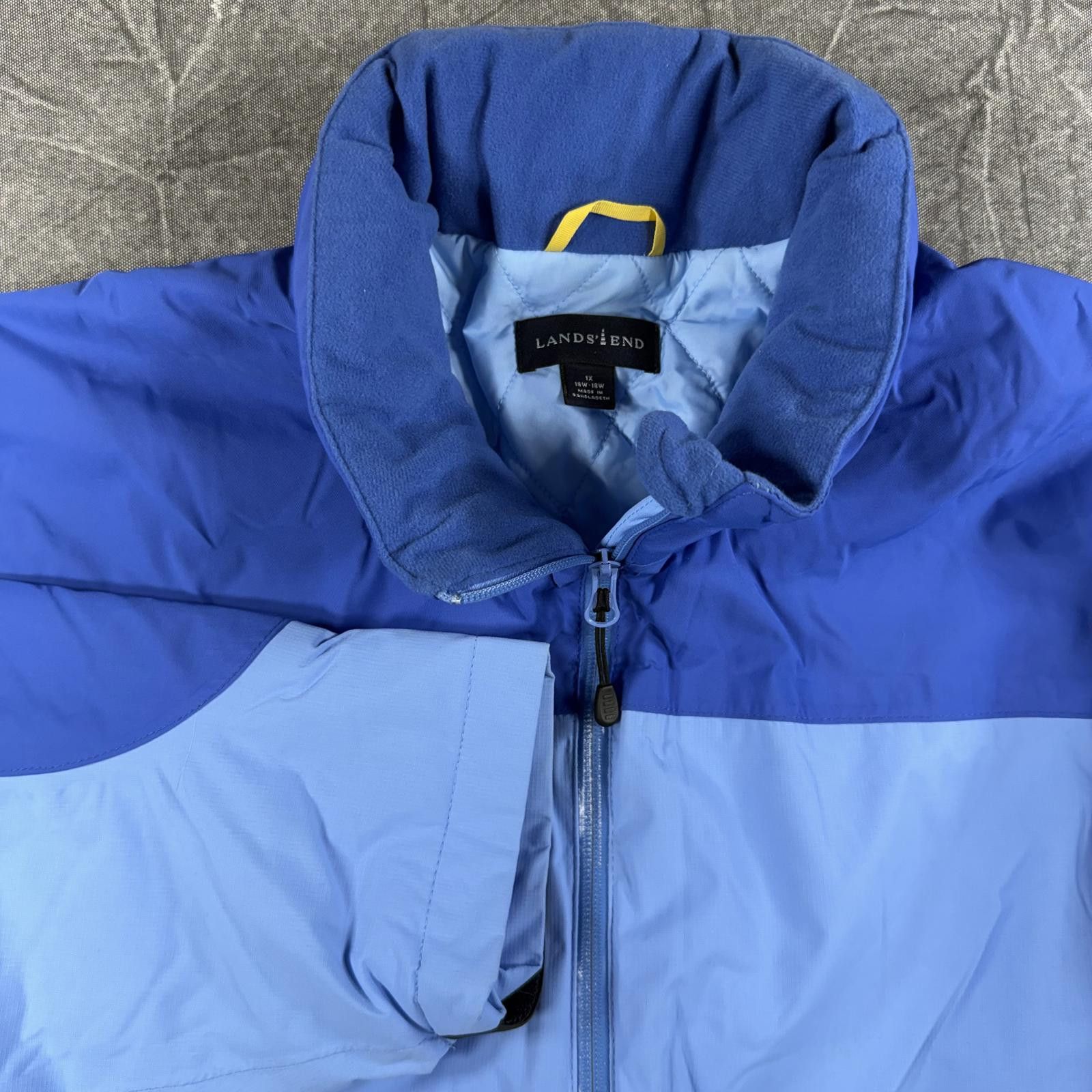 Lands' End Lands End Jacket Women's 1X Blue Thermolite Quilted Lining Size XL / US 12-14 / IT 48-50 - 1 Thumbnail
