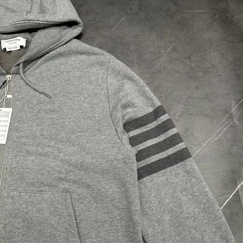 Thom Browne Thom browne Gray four-bar zipper jacket 2504-Nextarrow Size US XL / EU 56 / 4 - 3 Thumbnail