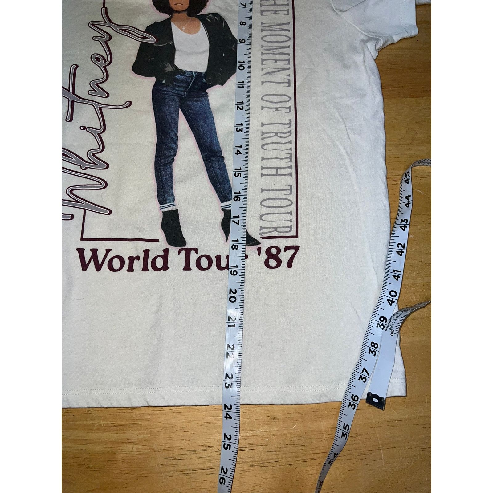 Vintage Whitney Houston Shirt World Tour The Moment Of Truth Concert Size M / US 6-8 / IT 42-44 - 8 Thumbnail