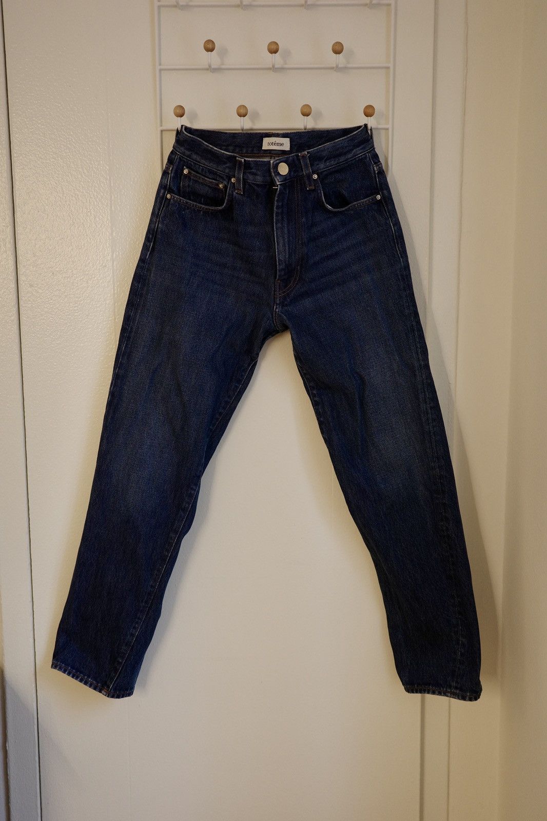 Toteme Toteme Dark Wash Twisted Seams Denim Jeans Size 25" / US 0 / IT 36 - 4 Thumbnail