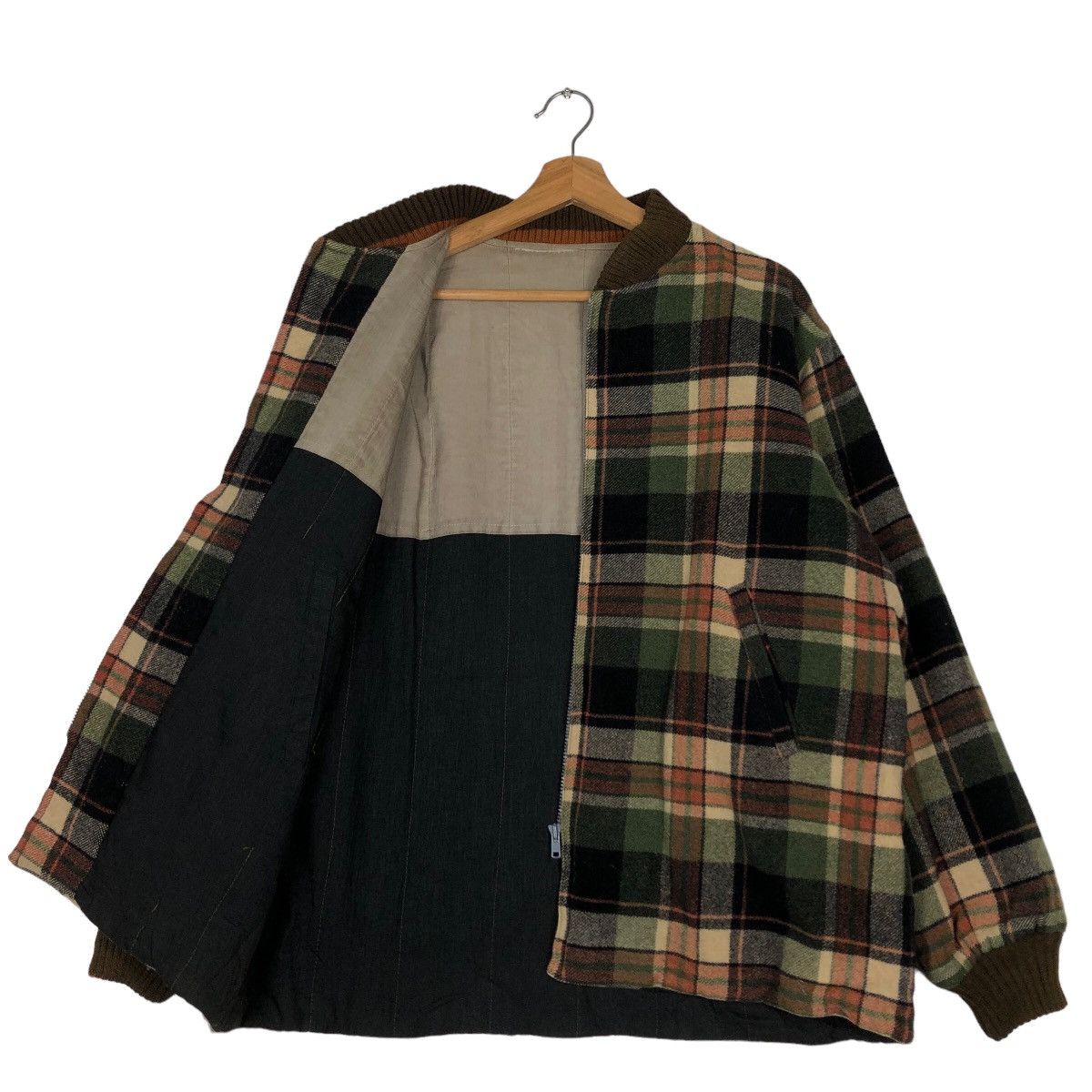 Beauty Beast 🔥90’s Vtg Flannel Wool Jacket Tartan Design Issey Miyake Size US L / EU 52-54 / 3 - 9 Thumbnail
