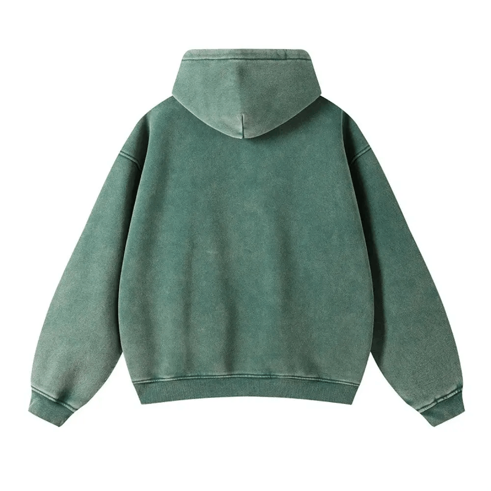 Japanese Brand × Vintage Washed Distressed Loose Zipper Hoodie Sweatshirt y2k Size US XL / EU 56 / 4 - 3 Thumbnail