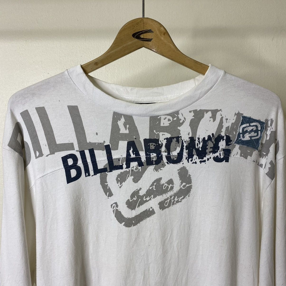 Billabong × Vintage Vintage Y2K Billabong Overprint LS T Shirt Size US M / EU 48-50 / 2 - 2 Thumbnail