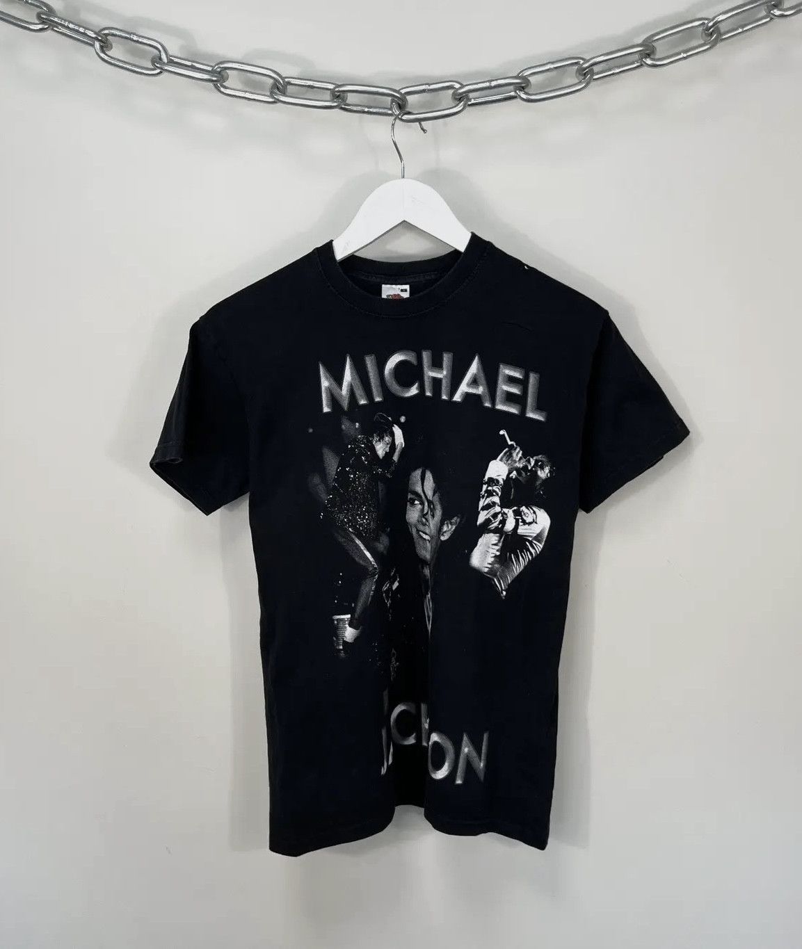 Band Tees × Michael Jackson × Vintage Vintage Michael Jackson Memory Graphic Rare Black Tee Size US S / EU 44-46 / 1 - 1 Thumbnail