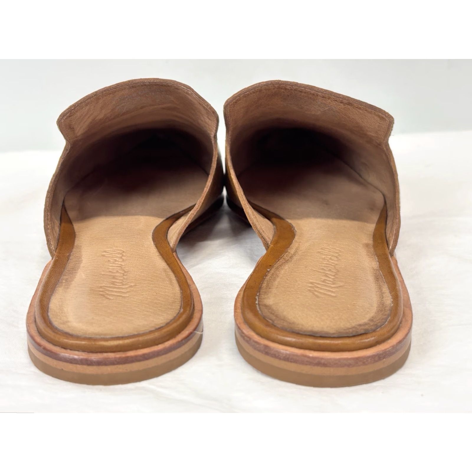 Madewell Madewell The Gemma Leather Pointed Toe Mules | English Saddle | Women’s Size 8 | Brown | Slip On Casual Size US 8 / IT 38 - 4 Thumbnail