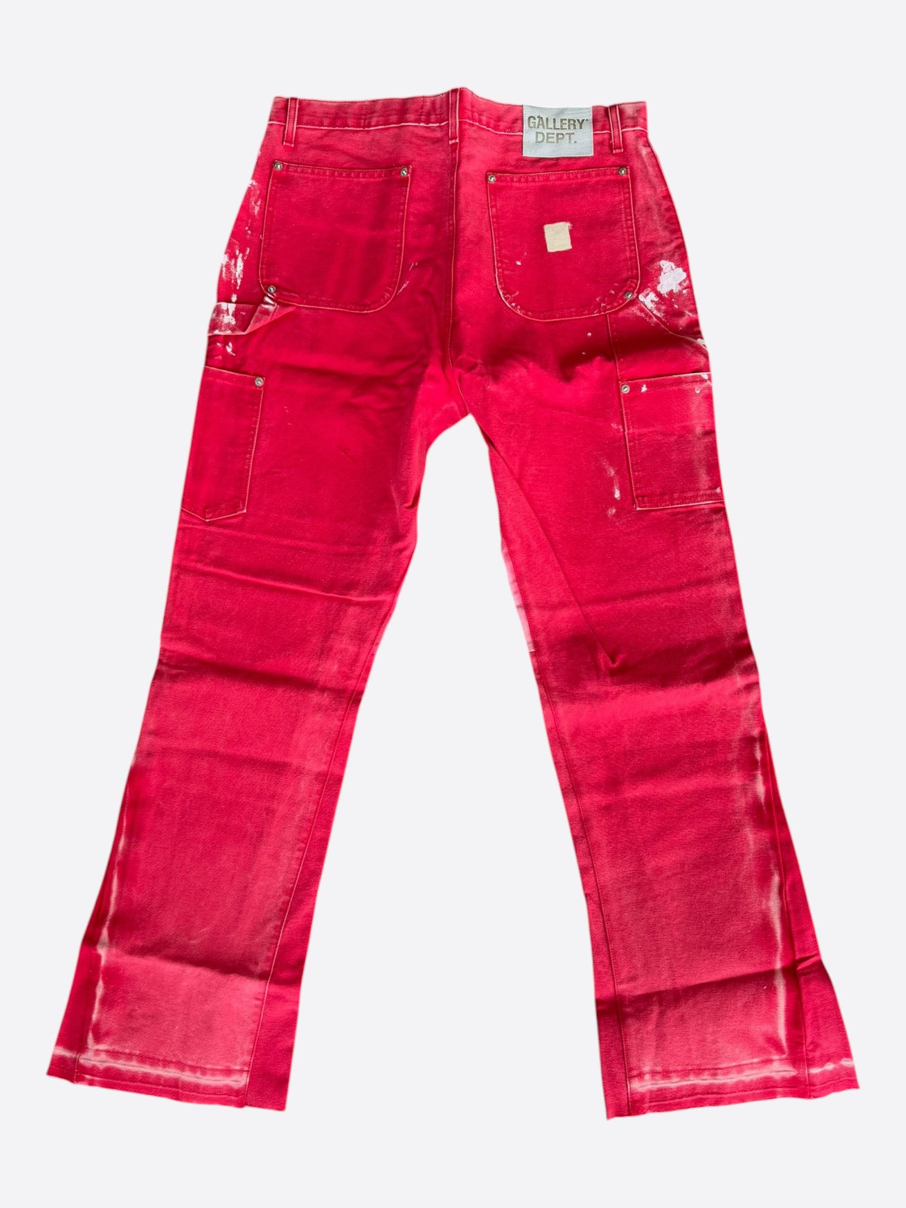 Gallery Dept. Gallery Dept Red LA Flare Carpenter Pants Size US 28 / EU 44 - 2 Thumbnail
