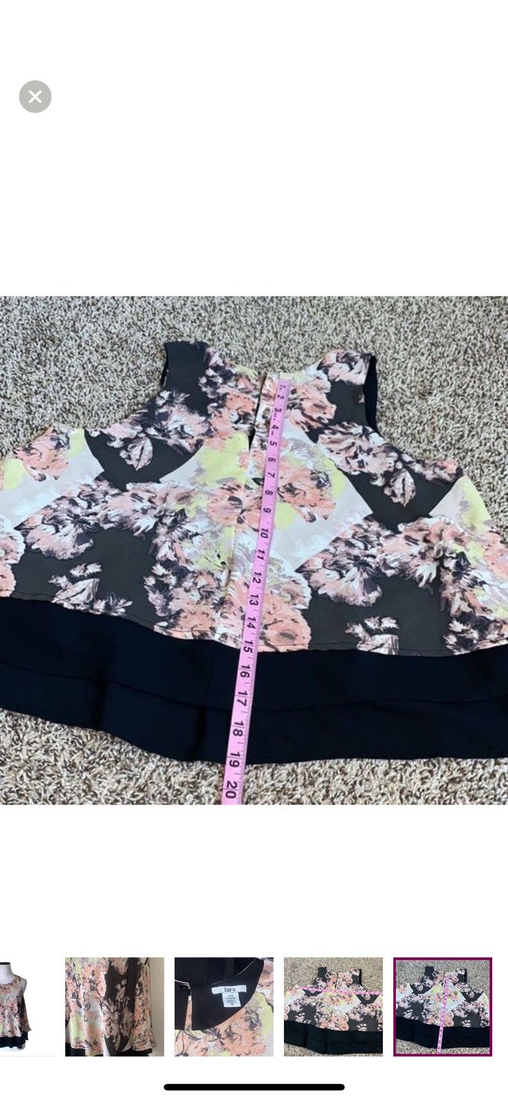 Bar III Bar III small floral sleeveless blouse Size S / US 4 / IT 40 - 4 Thumbnail
