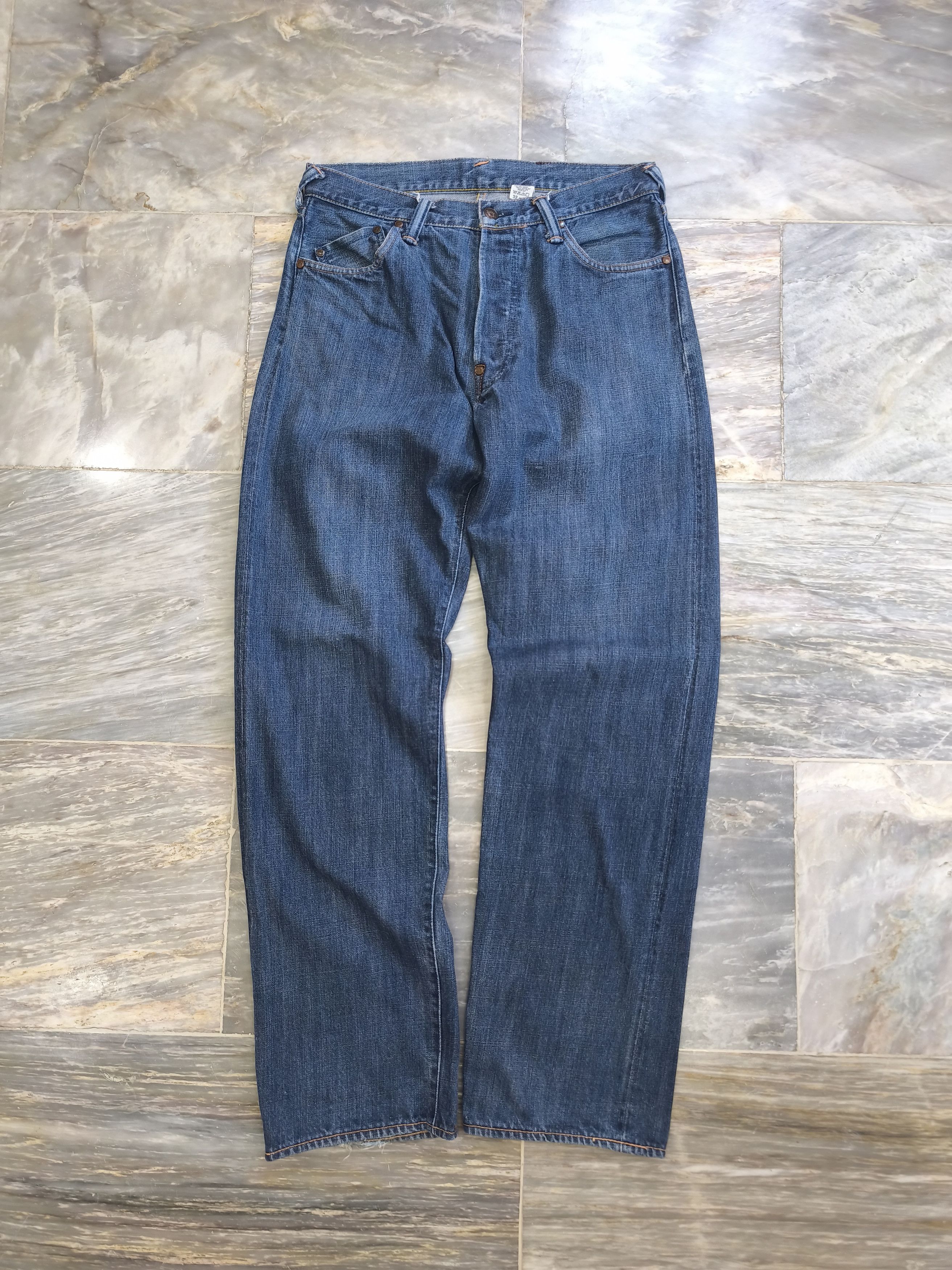 Evisu Yamane Crest Flower Print - Selvedge Denim Pants Size US 32 / EU 48 - 5 Thumbnail