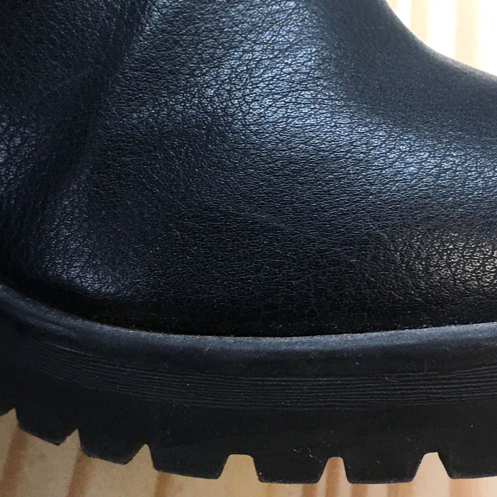Vintage Universal Thread Boots Women Ankle Booties Zipper Black Faux Leather Buckle Heel Mid 2-2.9in Size 6 Size US 6 / IT 36 - 5 Thumbnail