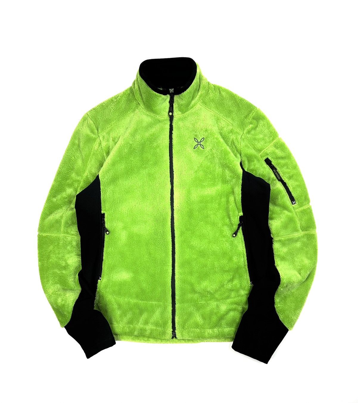 Vintage Rare MONTURA GRINCH Neon Green Zip Fleece Jacket Vintage Size US M / EU 48-50 / 2 - 1 Thumbnail