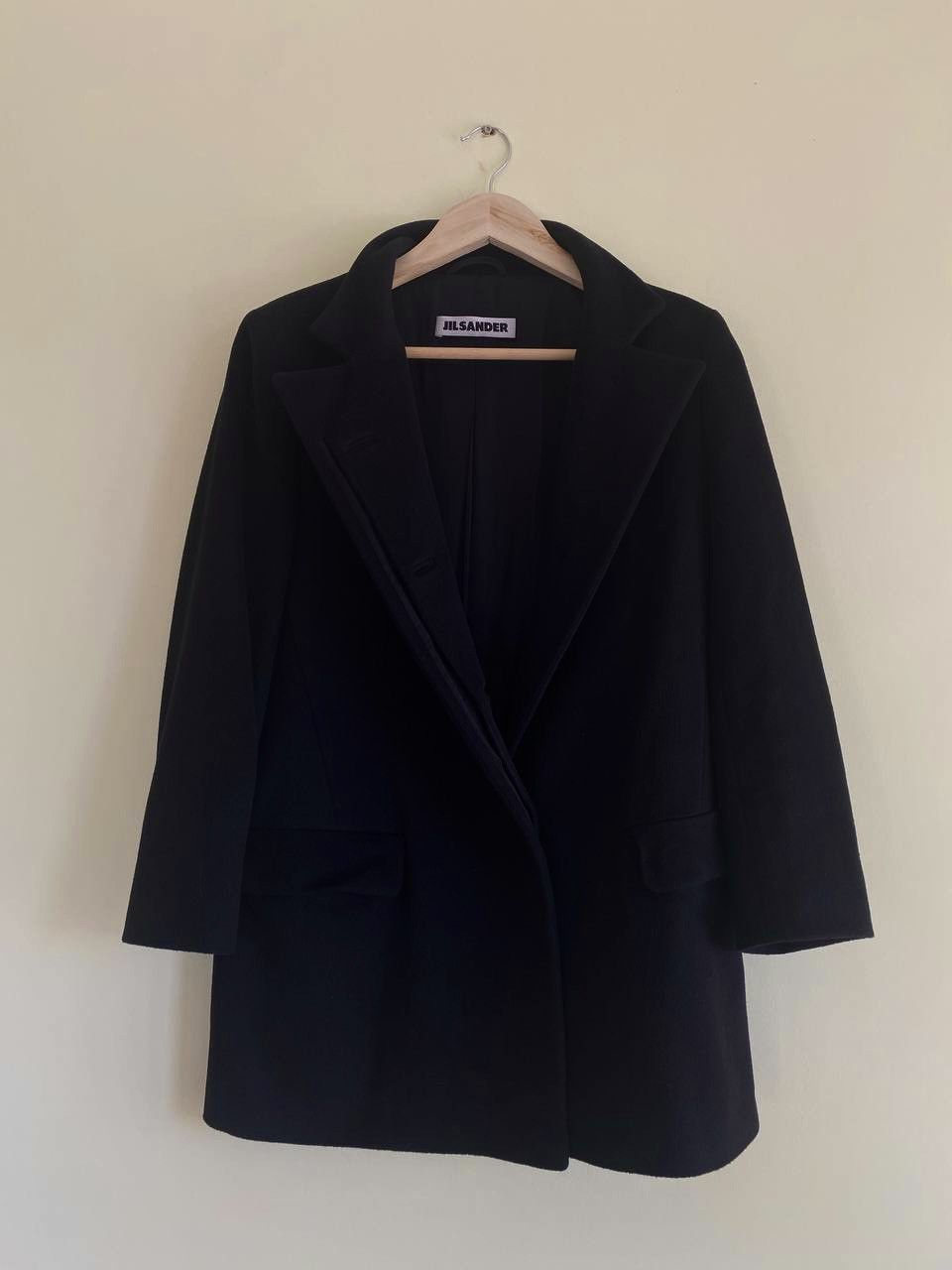 image of Jil Sander Cashmere And Angora Coat Jacket in Black, Women's (Size XS)