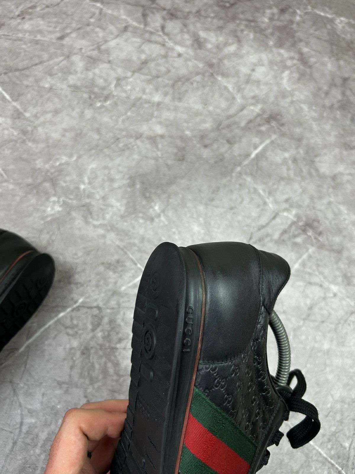 Gucci Gucci monogram leather sneakers Size US 8 / EU 41 - 9 Thumbnail