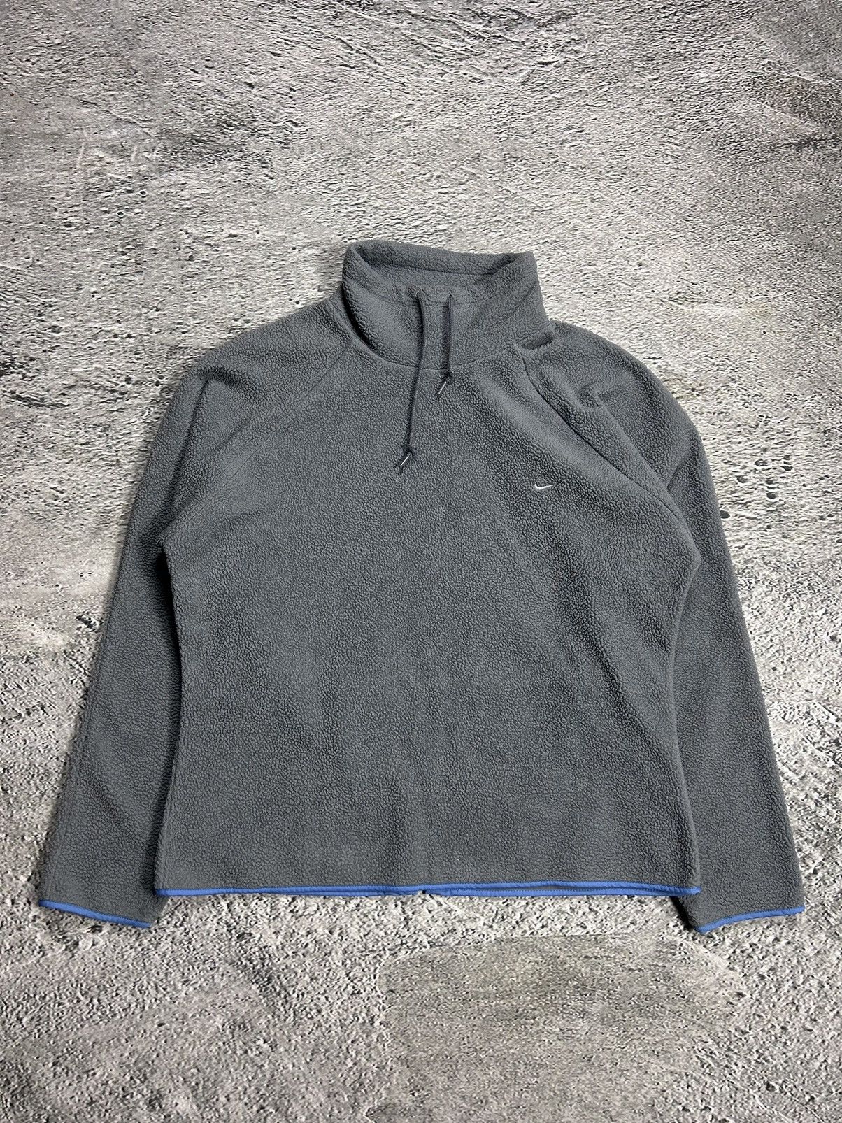 Nike × Vintage Nike fleece vintage sweatshirt turtleneck grey Y2K Size US M / EU 48-50 / 2 - 1 Thumbnail