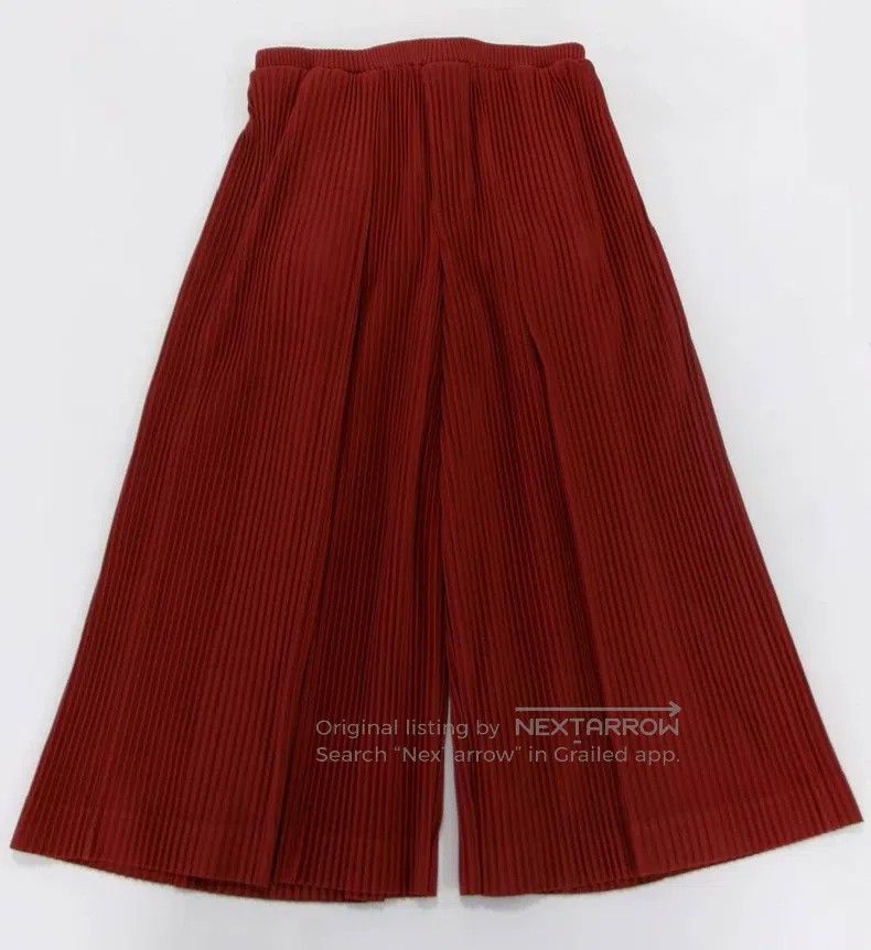 Issey Miyake Issey Miyake Red Wrinkle Cloth Long Pants Size 25" / US 0 / IT 36 - 2 Thumbnail