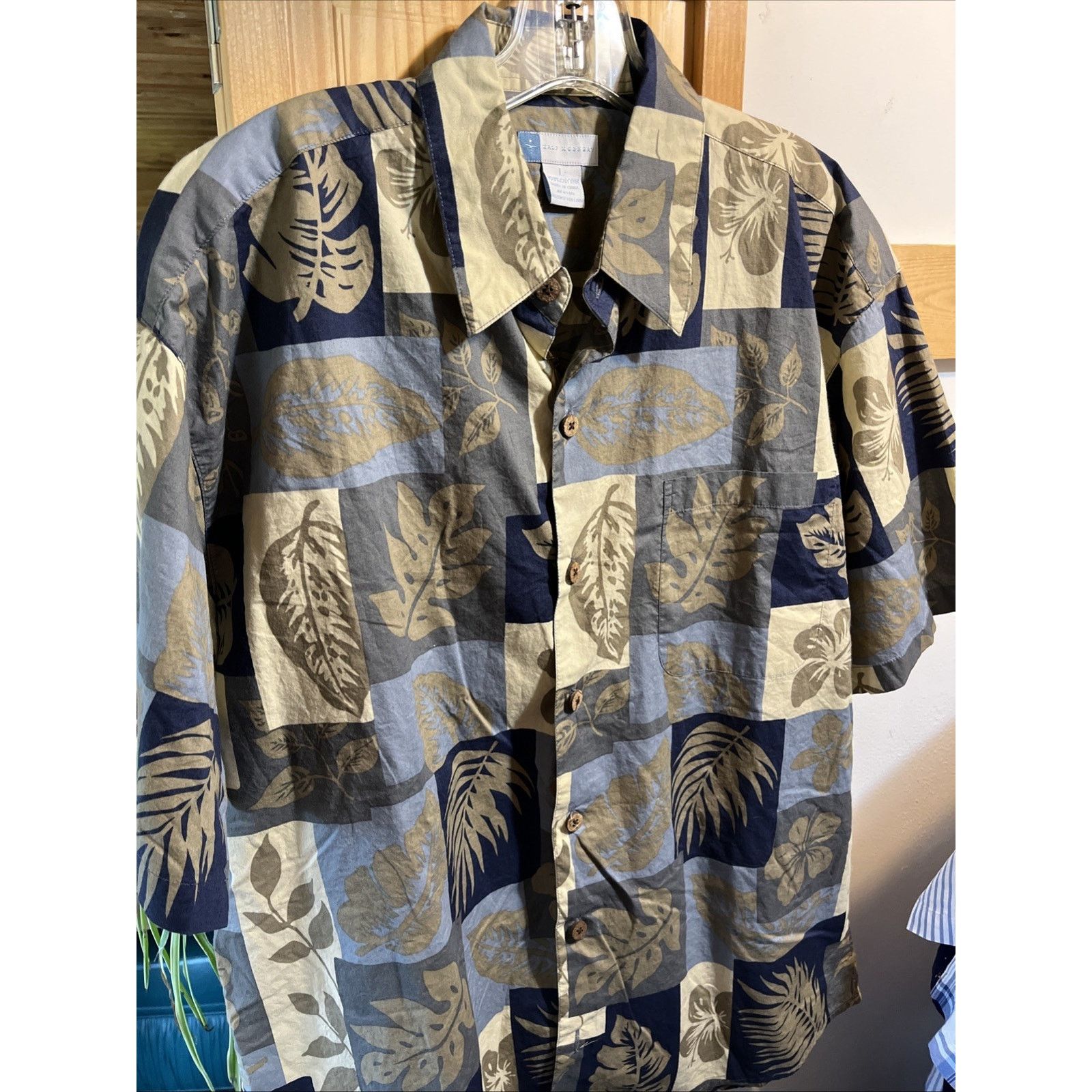 Other Half Moon Bay Shirt Men's Size Large Button Up Leaf Print Size US L / EU 52-54 / 3 - 2 Thumbnail
