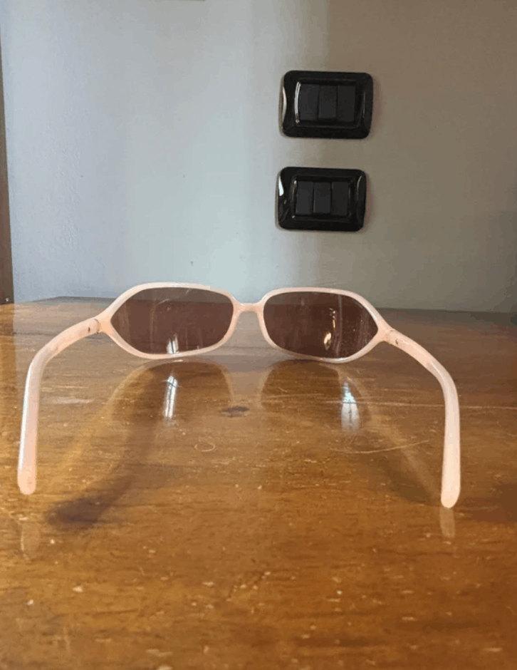 Prada PRADA Sunglasses Flame 2004 Star Fire Rectangle Wrap Shield Size ONE SIZE - 4 Thumbnail