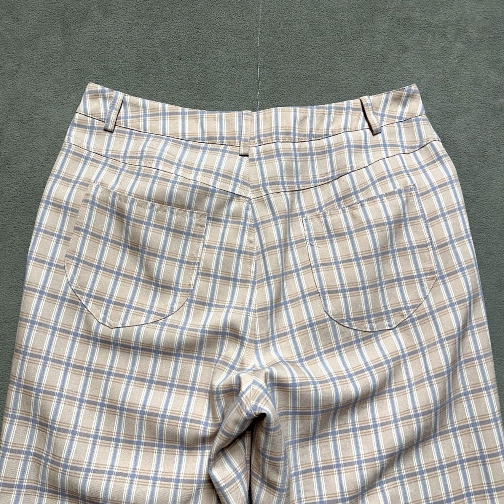 PRINCESS POLLY Princess Polly Pants Womens Size 10 Pink Plaid Flare Bootcut Wide Leg Stretch Trouser Size 32" / US 10 / IT 46 - 4 Thumbnail