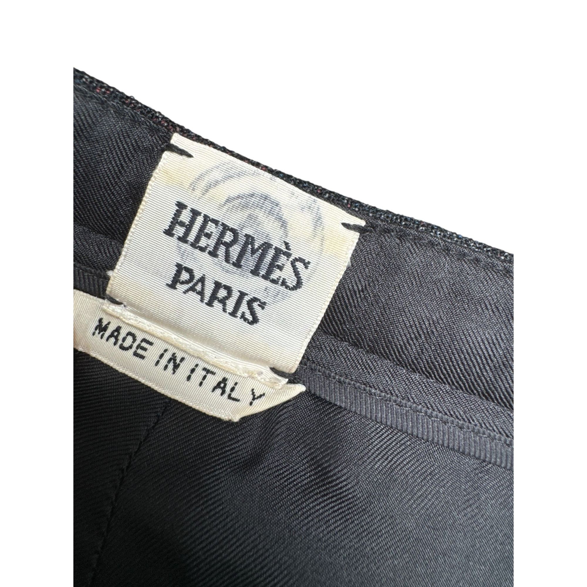 Hermes Classic Grey Virgin Wool Tailored Trousers Size 25" / US 0 / IT 36 - 6 Thumbnail