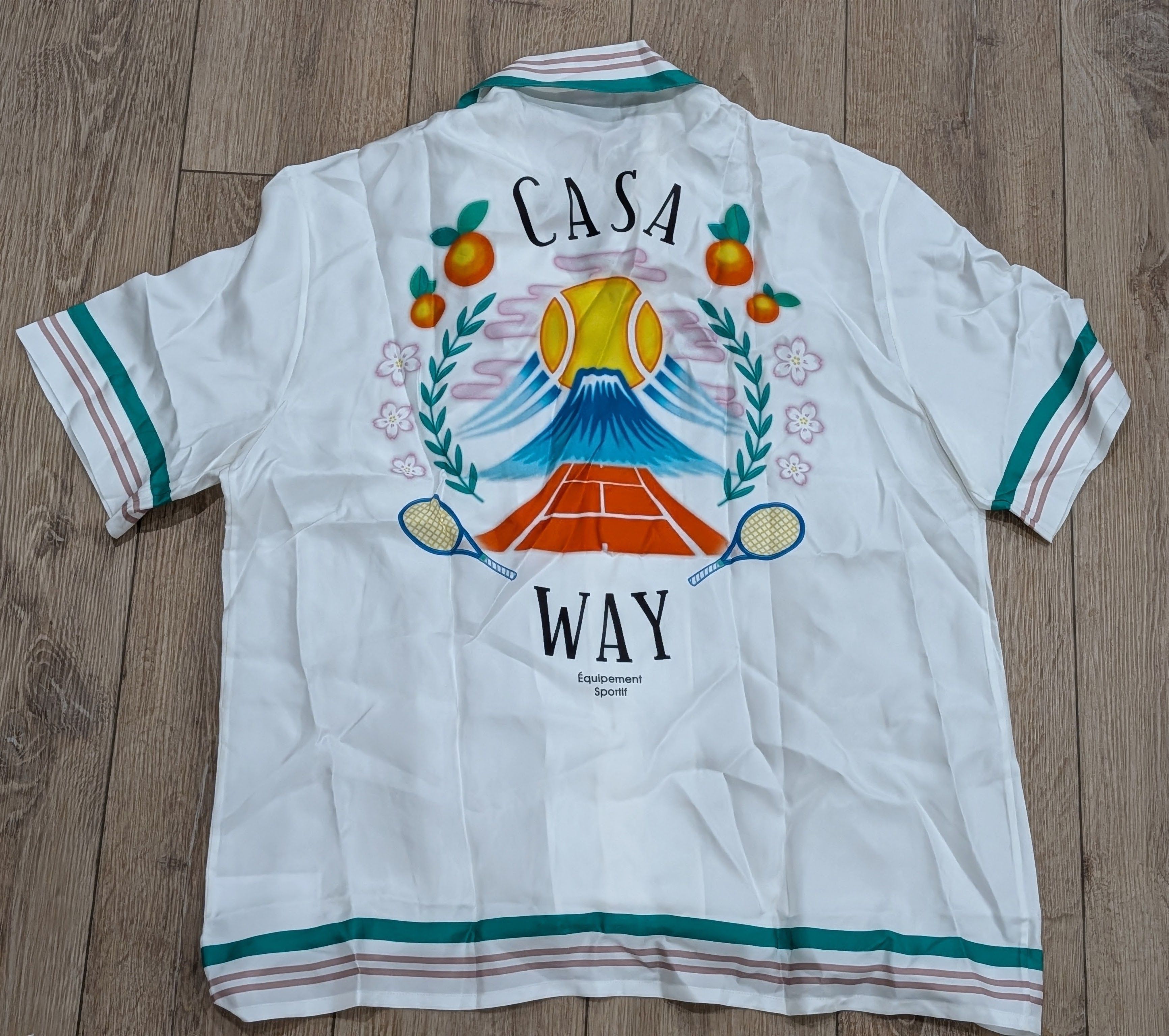Casablanca Casablanca "Casa Way" Silk Button-Up Shirt White Multi XL Size US XL / EU 56 / 4 - 5 Thumbnail