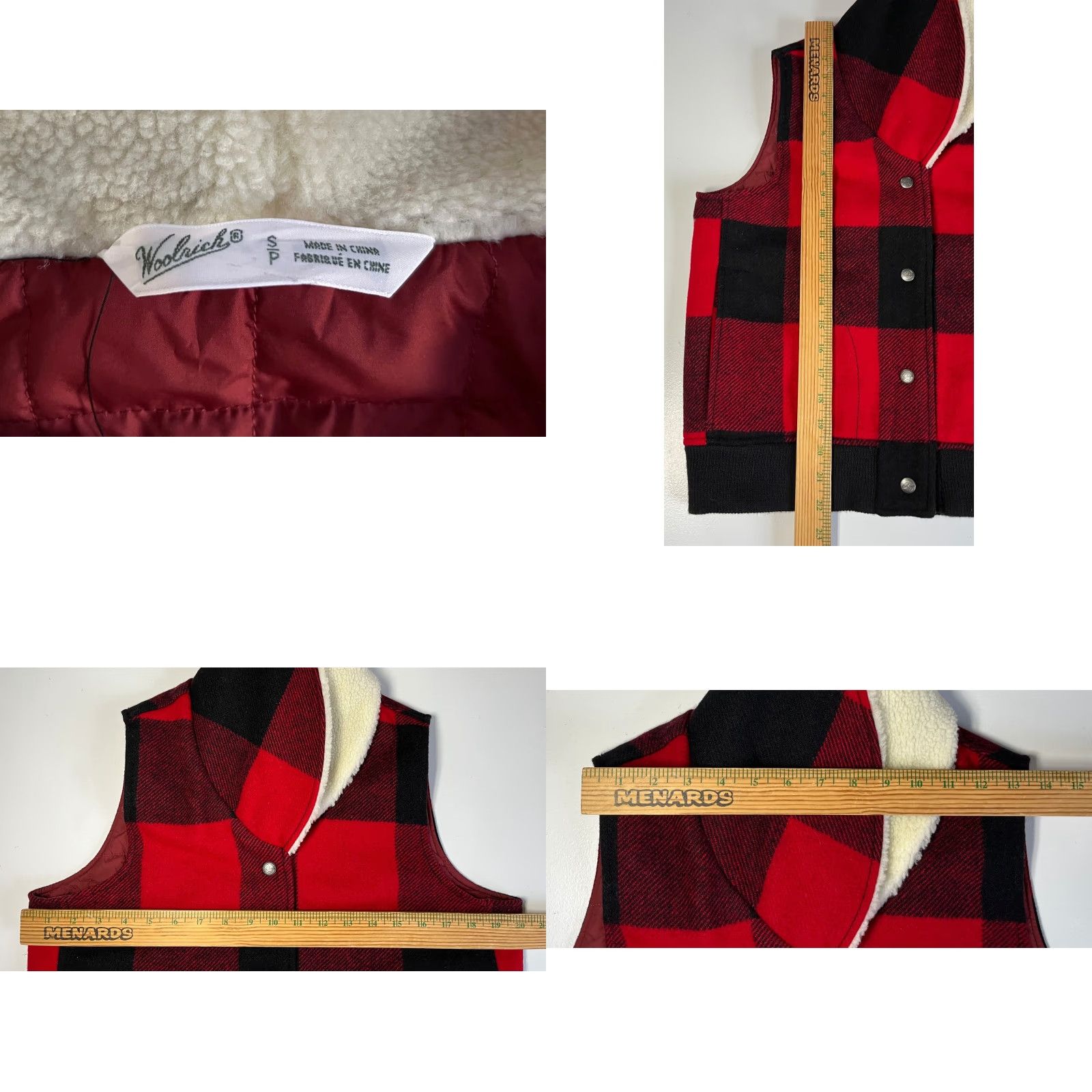 Vintage Woolrich Women's Vest Wool Blend NWT Giant Buffalo Size S Red Black Plaid Outdoor Pockets Vest Mens? Size S / US 4 / IT 40 - 10 Thumbnail