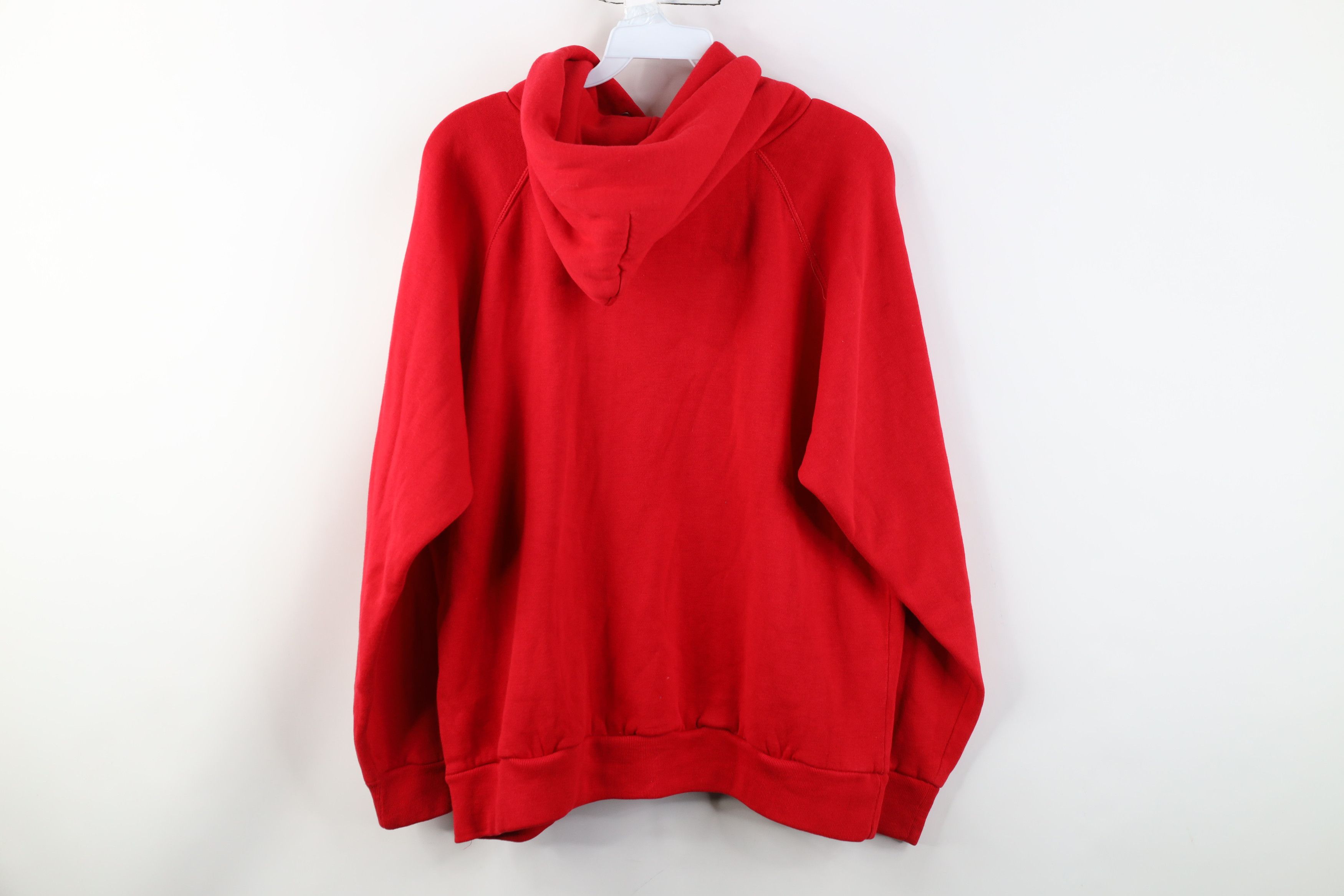 Vintage Vintage 70s Streetwear Boxy Fit Hoodie Sweatshirt Red USA Size US S / EU 44-46 / 1 - 11 Thumbnail