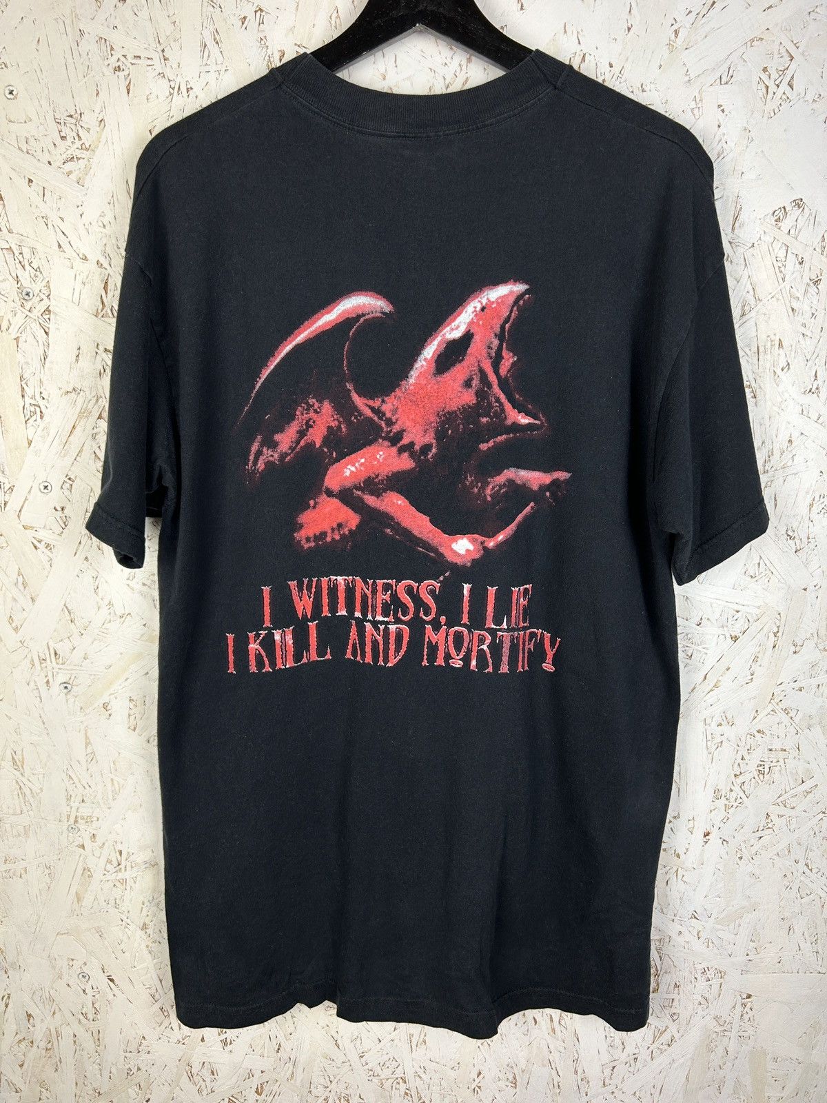 00s Sinister 2001 I Witness, I Lie, I Kill Death Metal Tee