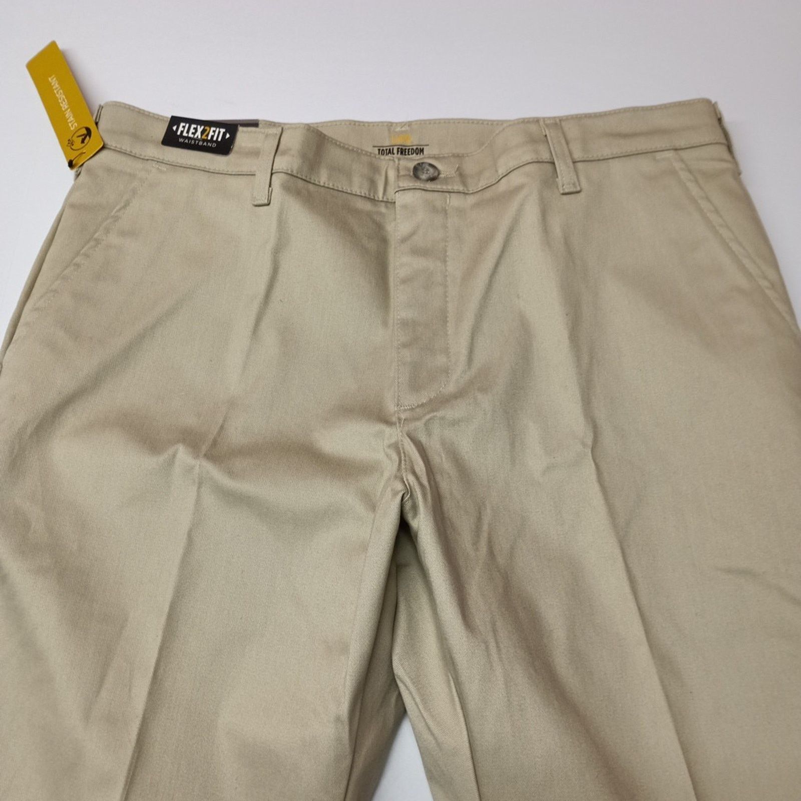 Lee Lee Total Freedom Slim Fit Khaki Men's 36x29 Sand Flat Front Size US 36 / EU 52 - 4 Thumbnail