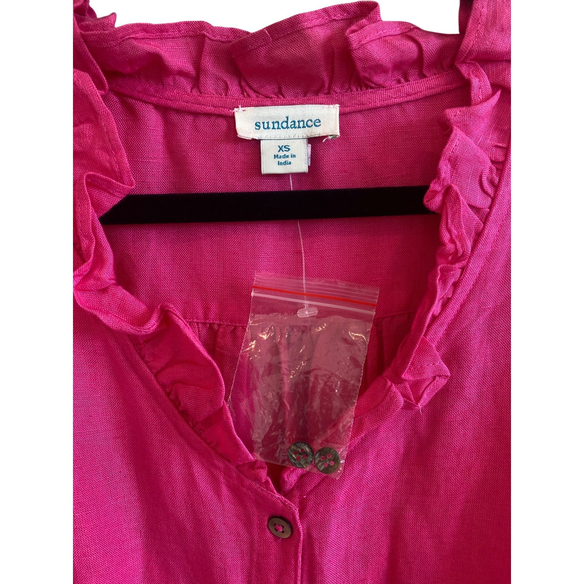 Designer NWT Sundance Catalog Antoniette Linen Dress Pink XS MSRP$148 Size XS / US 0-2 / IT 36-38 - 10 Thumbnail