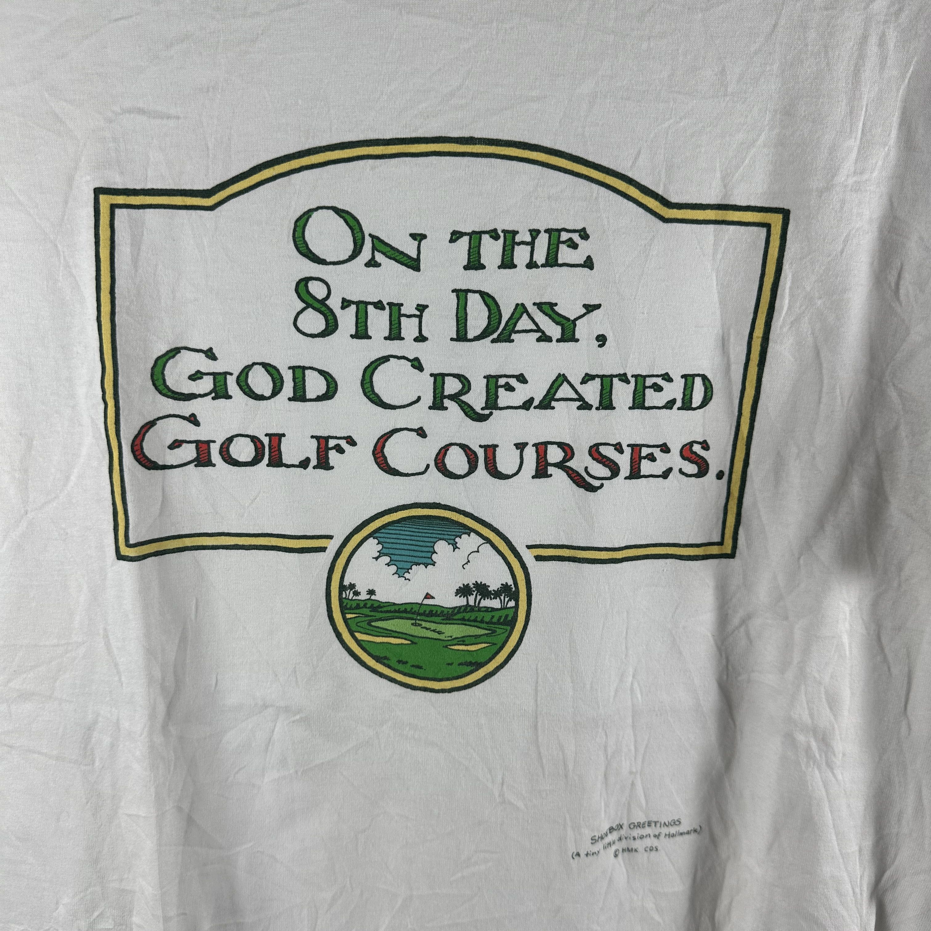 Vintage 90s On the 8th Day God Created Golf Courses Humor T-Shirt Size US XL / EU 56 / 4 - 2 Thumbnail
