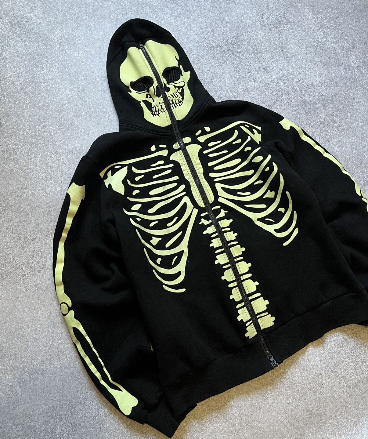 Other Skeleton Full Zip Hoodie – Bone Print Y2K Vibe Rare Graphic Size US L / EU 52-54 / 3 - 5 Thumbnail