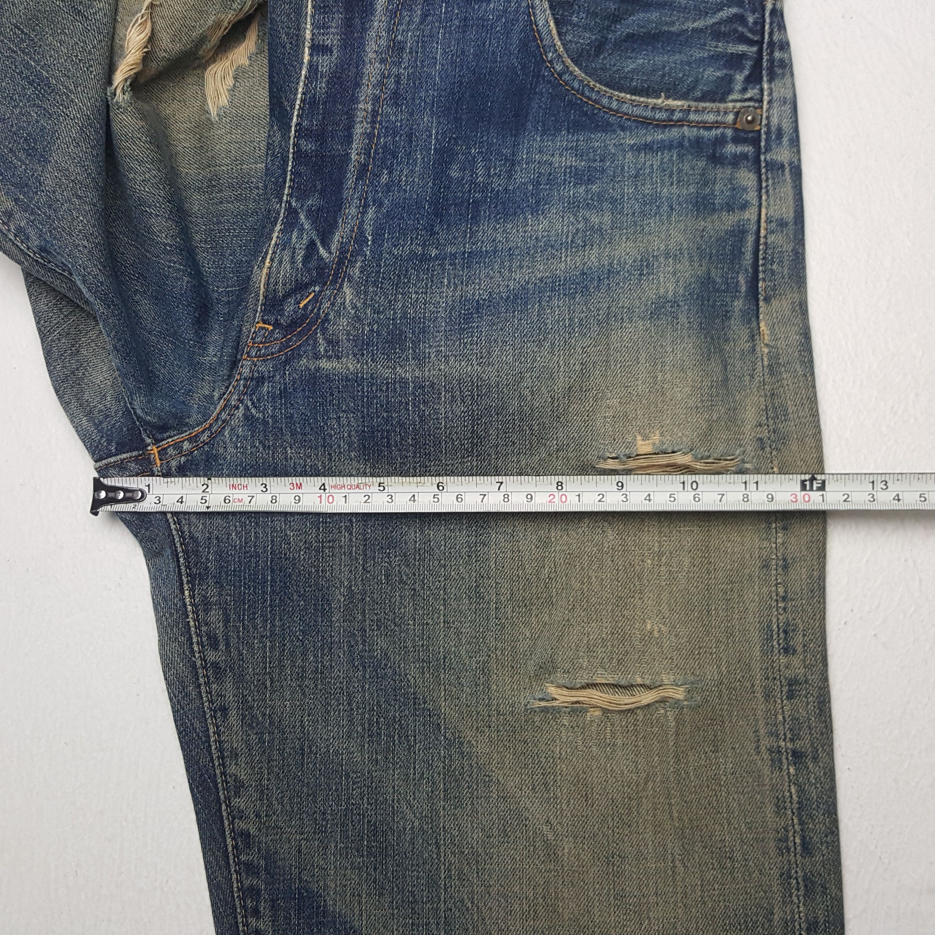 Levi's × Vintage Vintage Levi's 502 Selvedge American Distressed Denim Jeans Size US 28 / EU 44 - 11 Thumbnail
