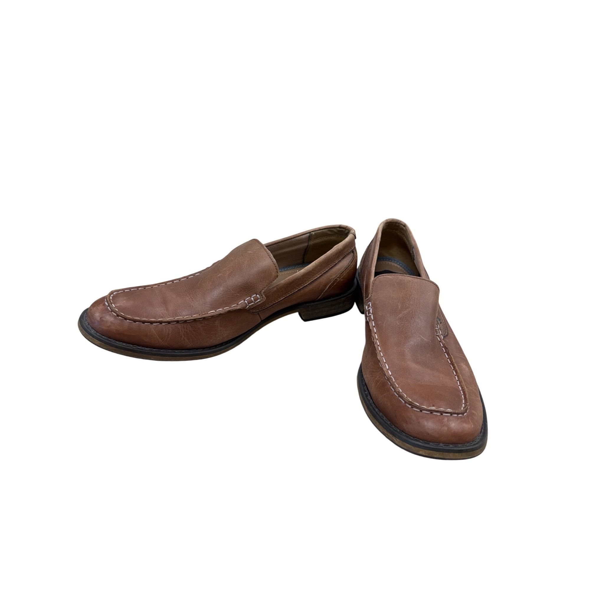 Tommy Hilfiger Tommy Hilfiger Stedman Mens Brown Leather Loafers Shoes SKU Size US 10.5 / EU 43-44 - 2 Thumbnail