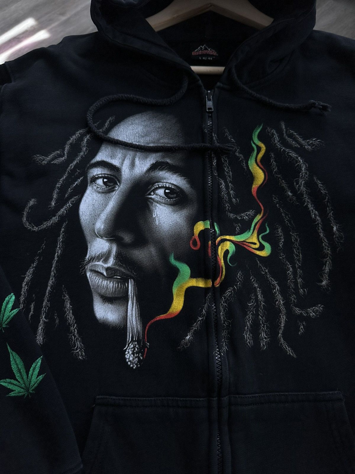 Bob Marley × Vintage 🫧Bob Marley Zip Hoodie Size US L / EU 52-54 / 3 - 3 Thumbnail