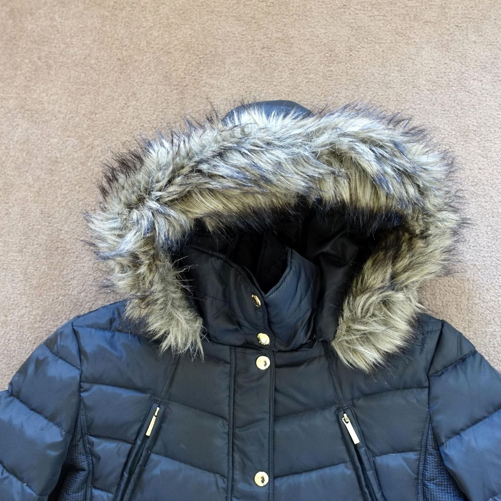 Michael Kors VINTAGE? No — Michael Kors Coat Womens XL Black Down Puffer Hooded Faux Fur Long Parka Puff MK Size XL / US 12-14 / IT 48-50 - 2 Thumbnail
