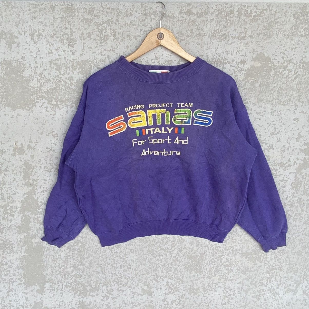 Other Vintage Samas Italian Sport Printed Sweatshirt Purple Size M / US 6-8 / IT 42-44 - 1 Thumbnail