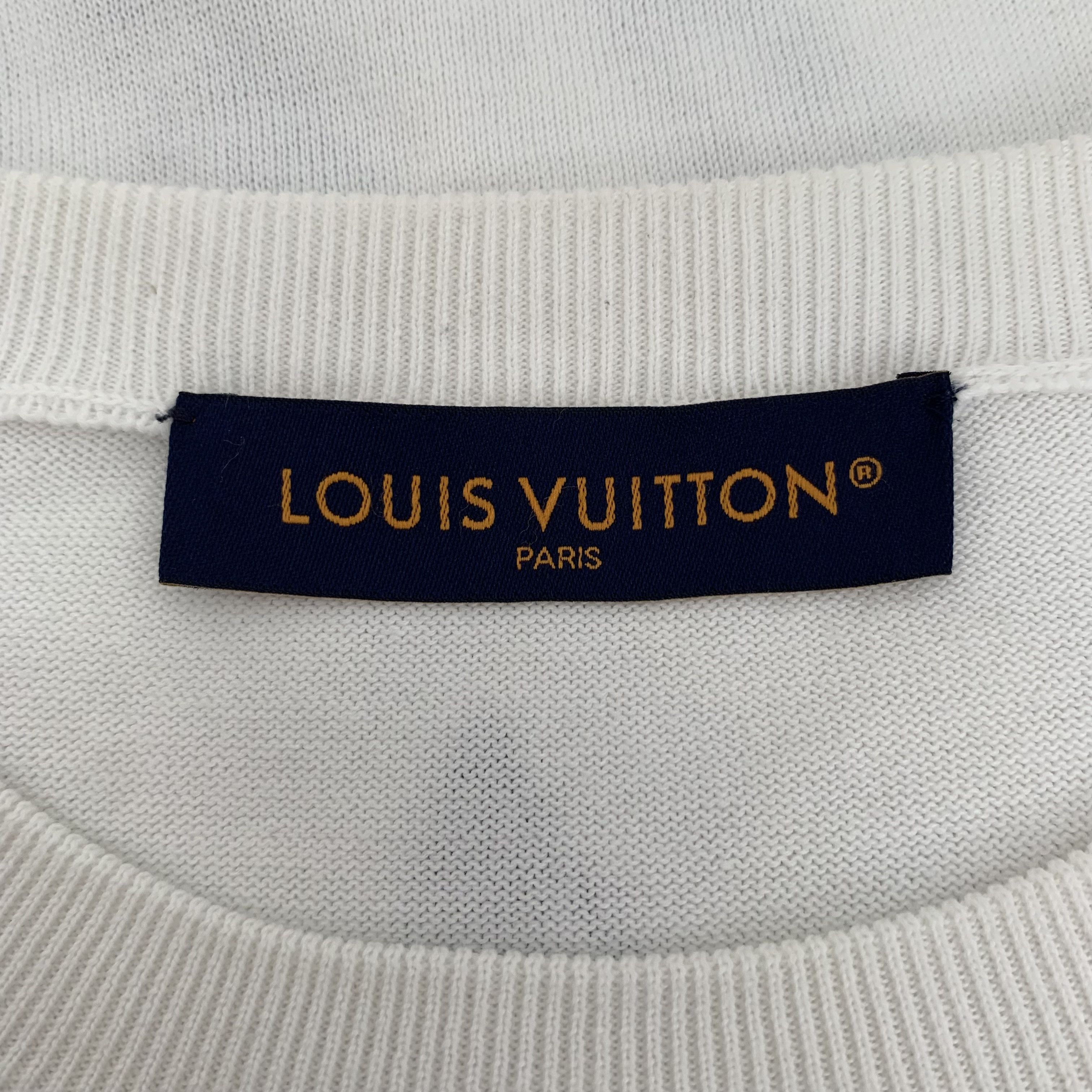Louis Vuitton Louis Vuitton Tee – White Logo Cotton (Size L) Size L / US 10 / IT 46 - 2 Thumbnail