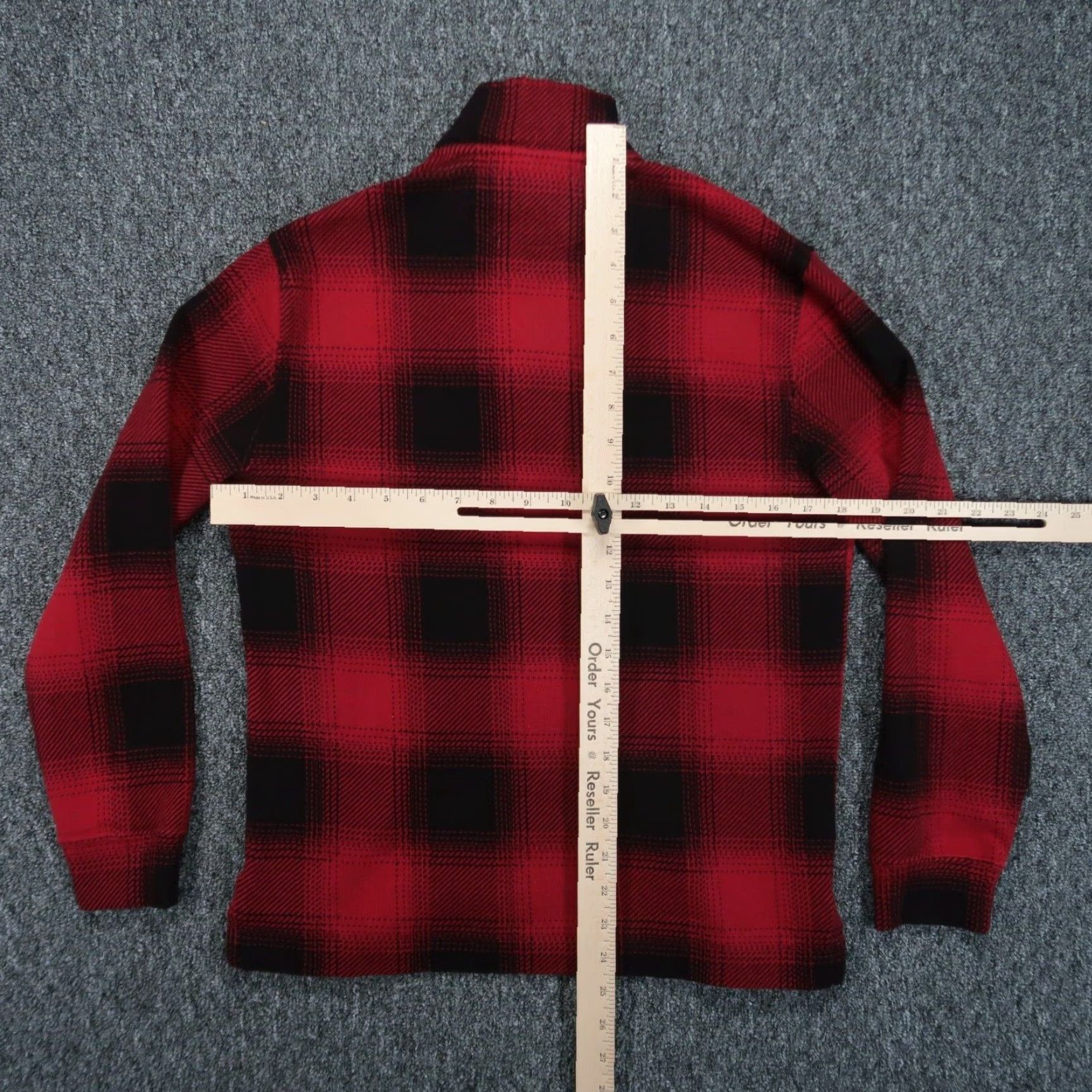 Polo Ralph Lauren Polo Ralph Lauren Sweater Pullover Men XS Red Buffalo Plaid 1/4 Zip Mock Neck Knit Size US XS / EU 42 / 0 - 4 Thumbnail