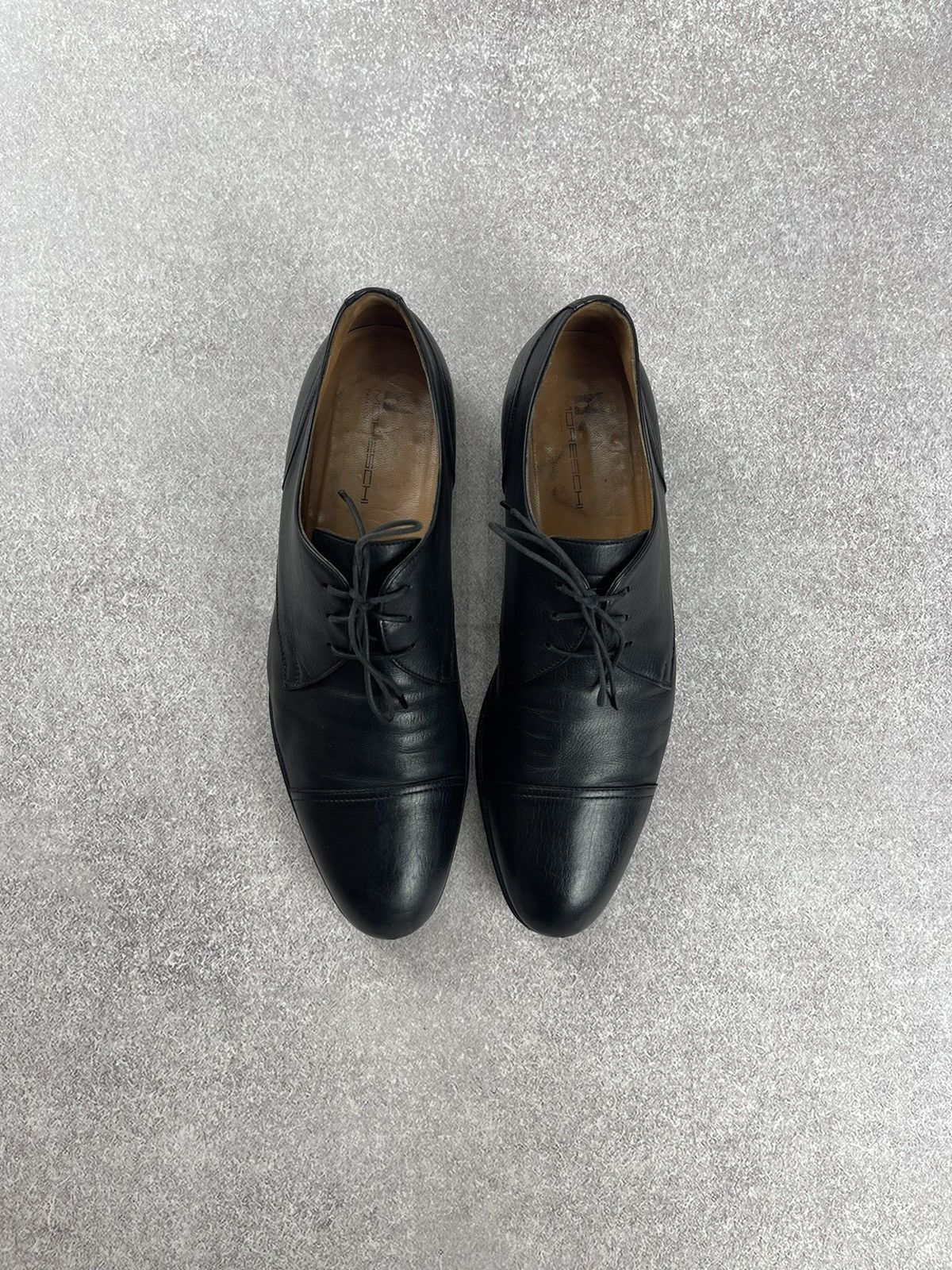Moreschi Moreschi Leather Black Derby Classic Shoes Size US 10 Size US 10 / EU 43 - 2 Thumbnail