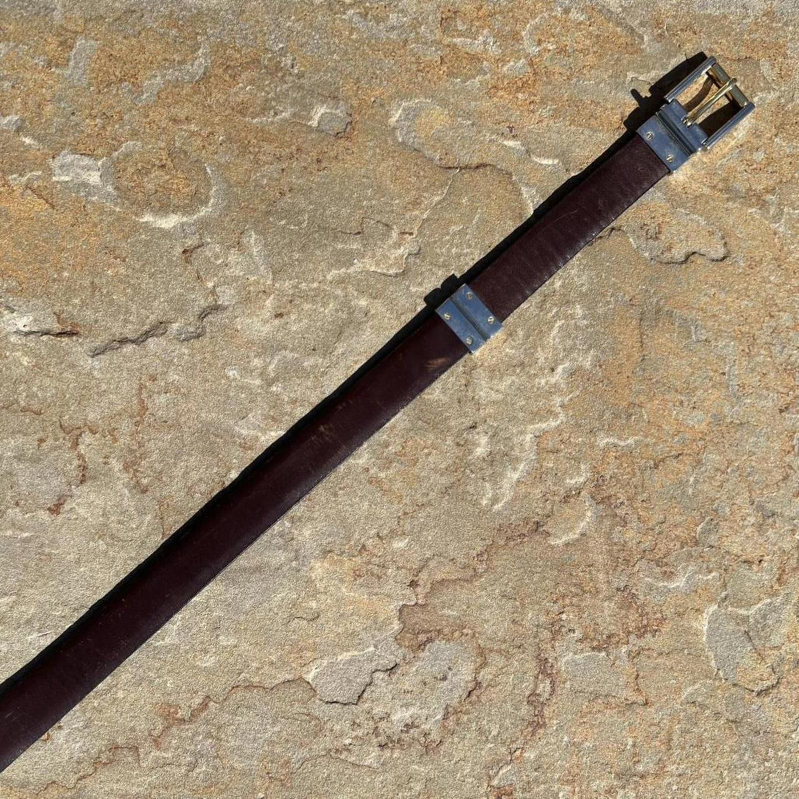 Vintage Vintage 80s Sectional Reversible Brown/Black Leather Belt Size ONE SIZE - 4 Thumbnail