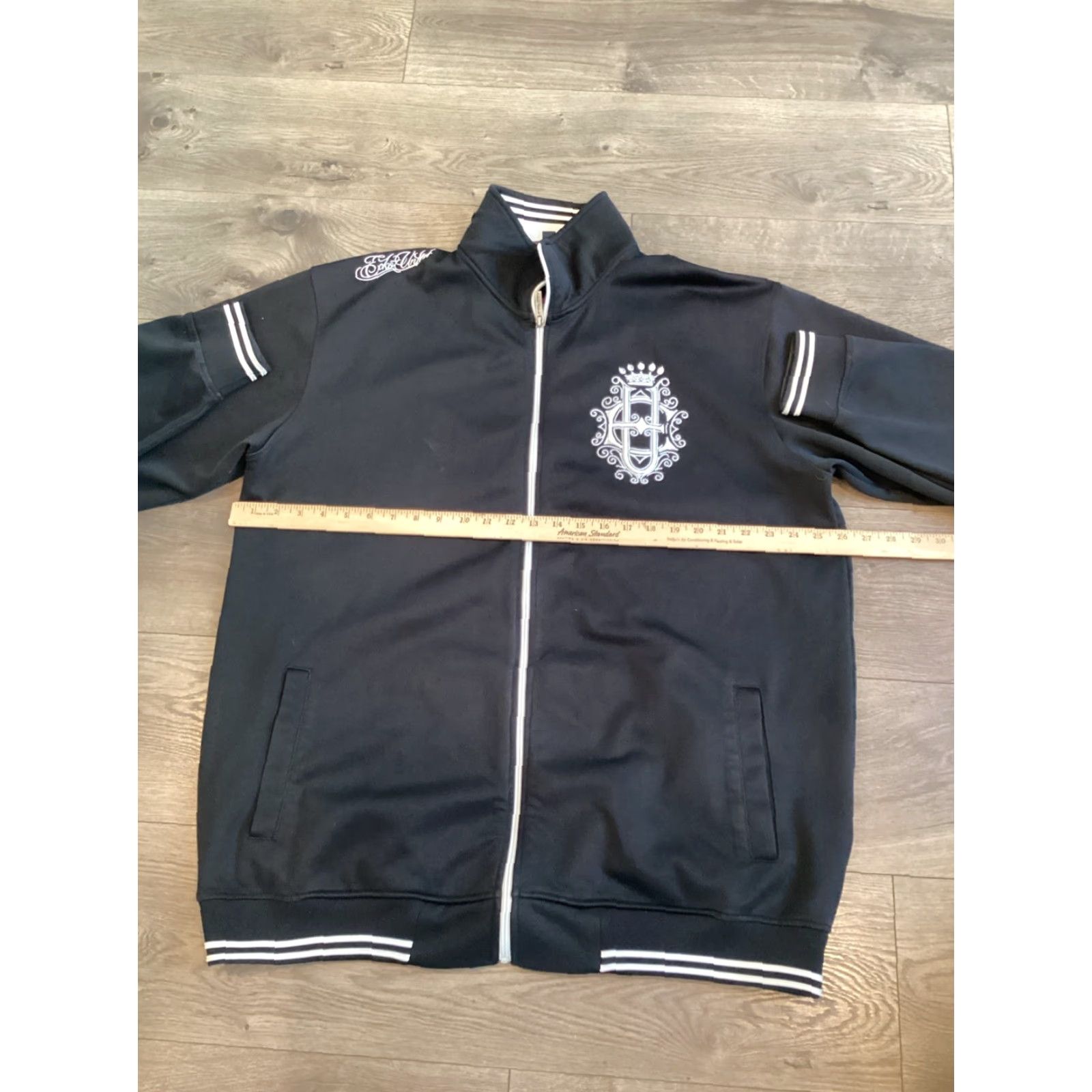 Ecko Unltd. Vintage Yes Ecko Unltd. Track Jacket Y2K Men’s 2XL Black Streetwear Hip Hop Jacket Track Zip Softshell Polyester Polyester 2XL Black Men’s Size US XXL / EU 58 / 5 - 4 Thumbnail