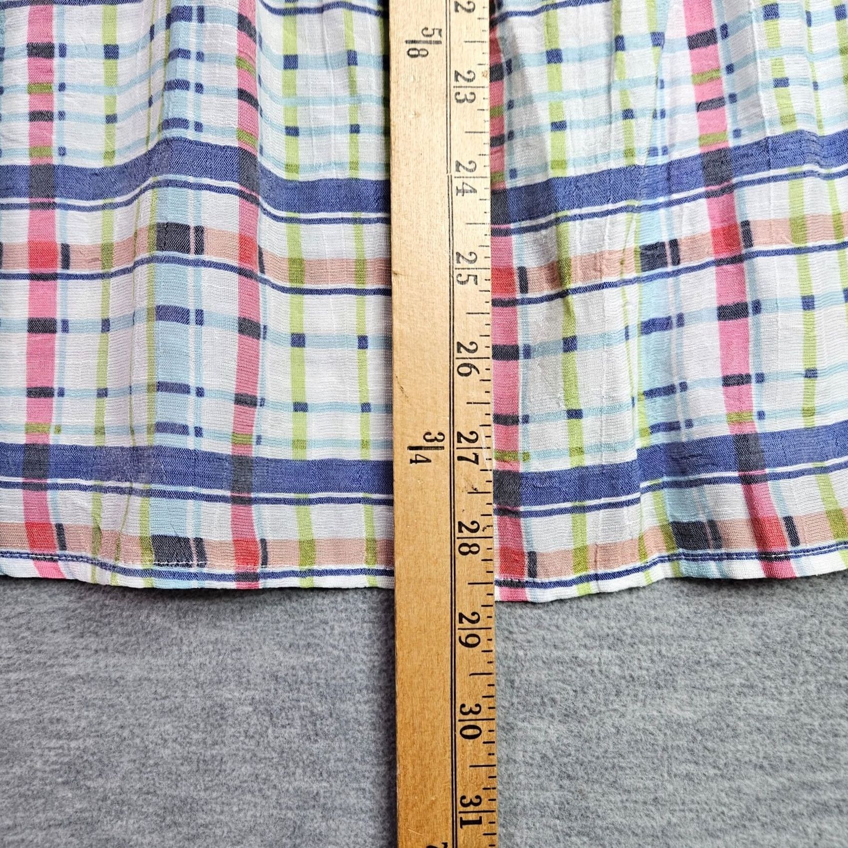 Vintage Zac & Rachel Women Plaid Blouse XL Roll Tab Sleeve Lightweight Top NWT Size XL / US 12-14 / IT 48-50 - 4 Thumbnail